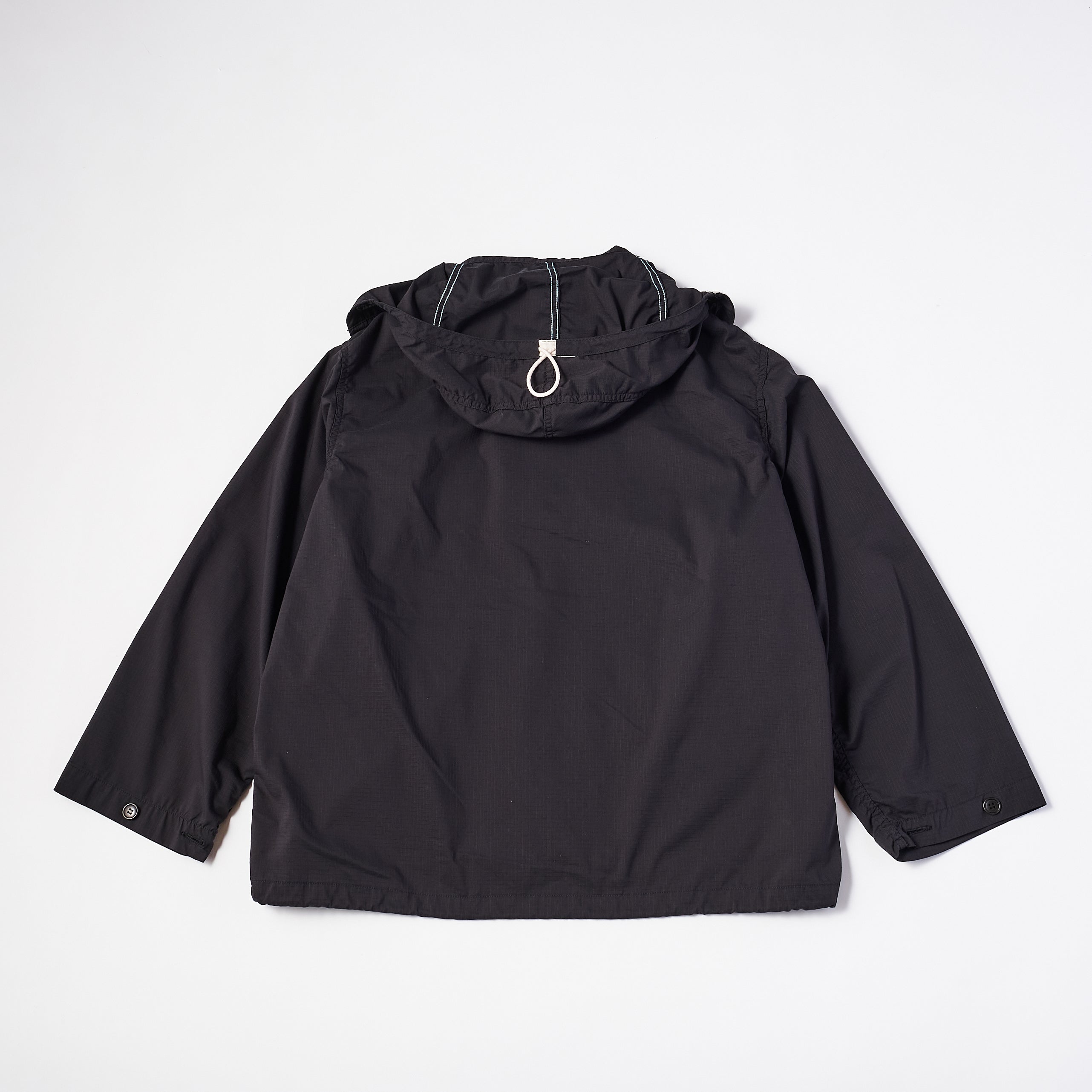 #1114R-RS NAVY Parka 3-R : poly feather ripstop black