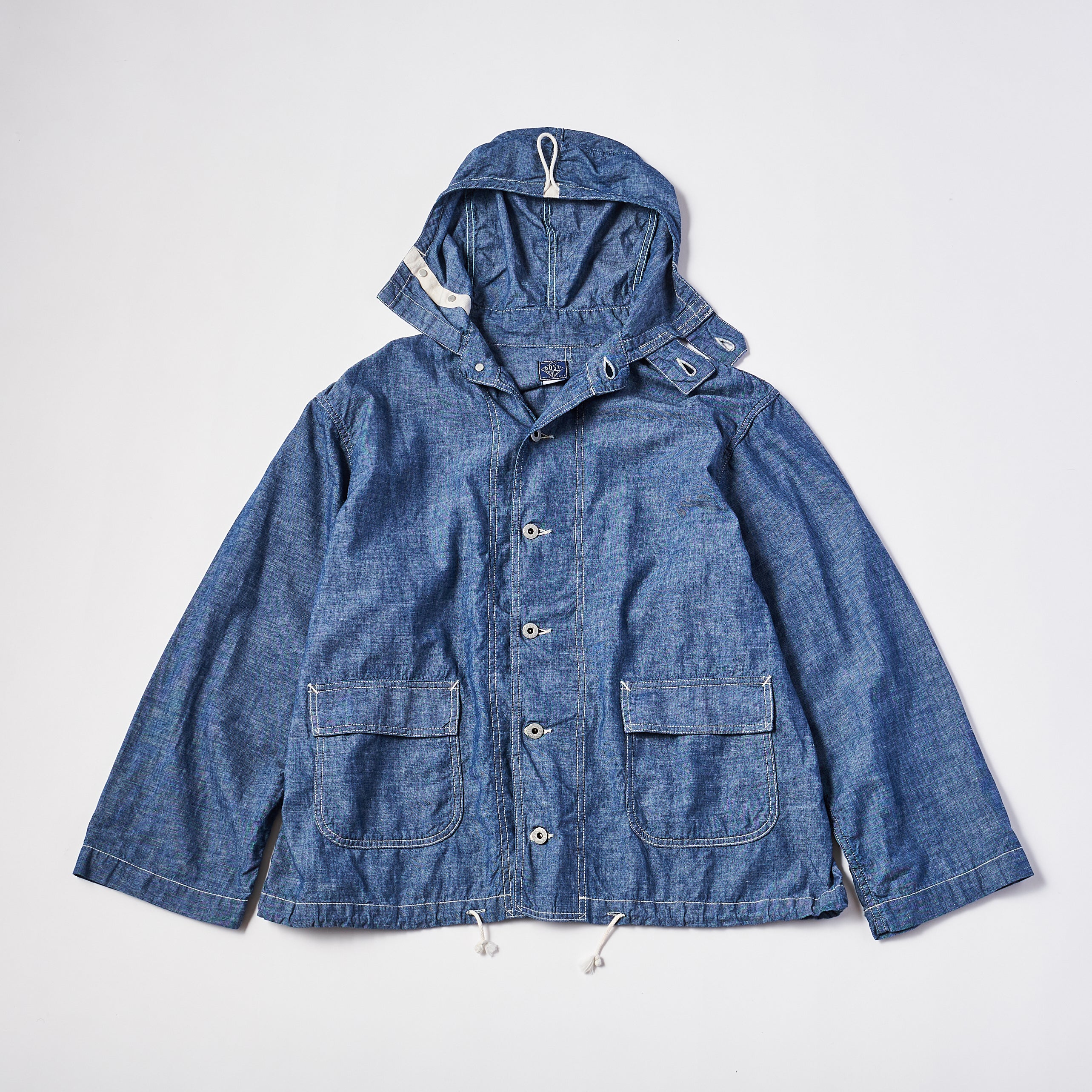 #1114R NAVY Parka 3-R 11 : chambray indigo