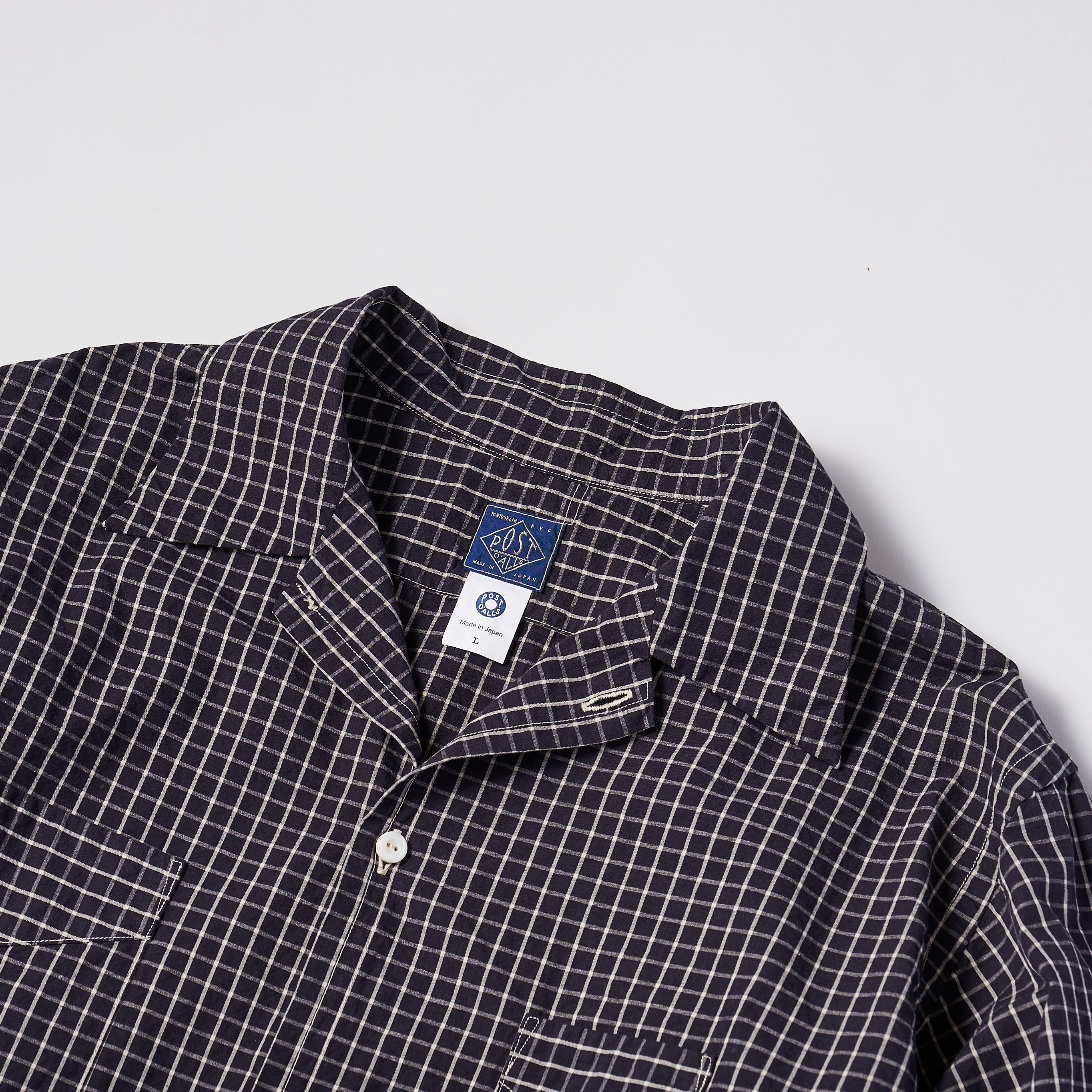 #3211 CLSC NEUTRA 3 : cotton x linen sheeting navy graph check