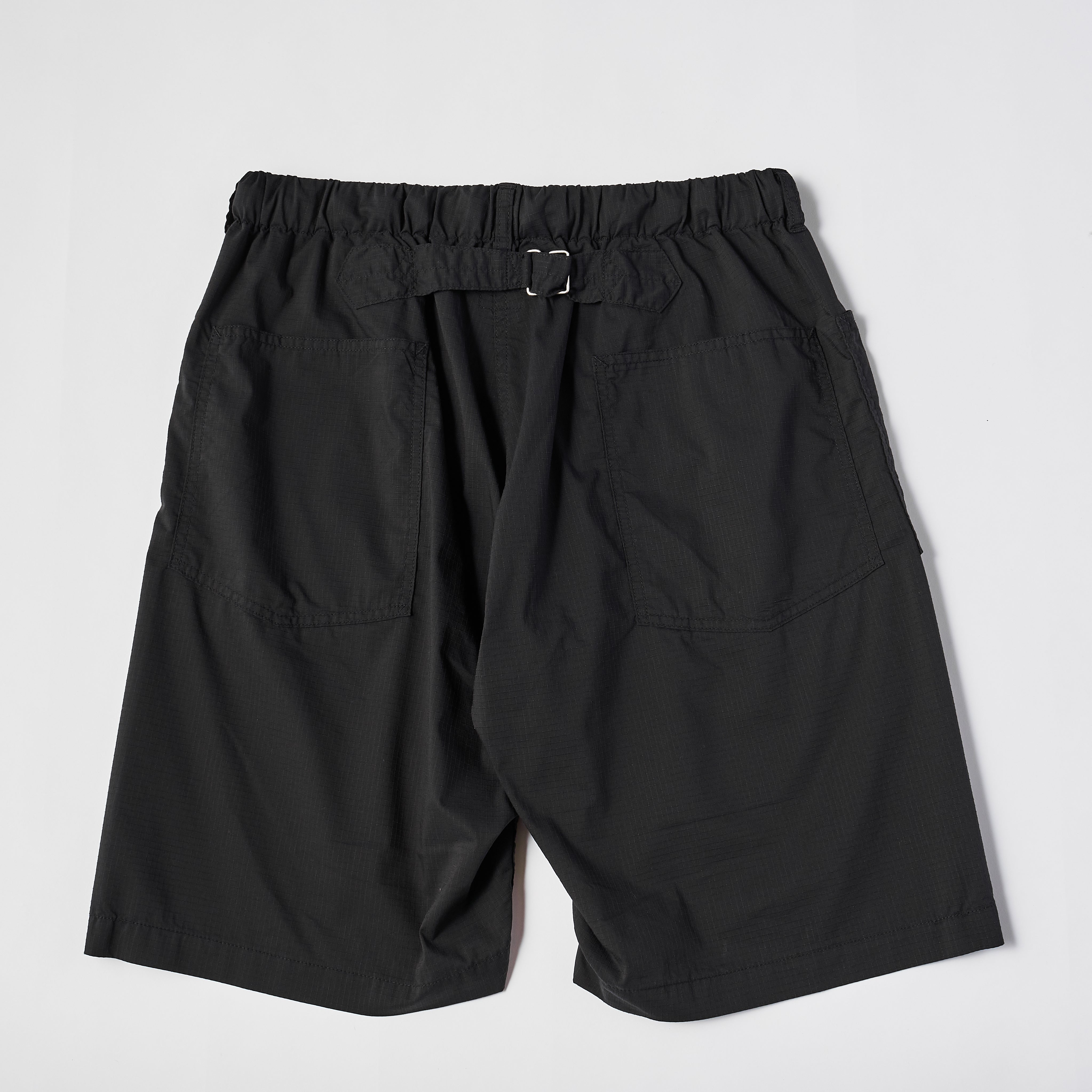 #3307S RS E-Z ARMY-NAVY Shorts : poly feather ripstop black