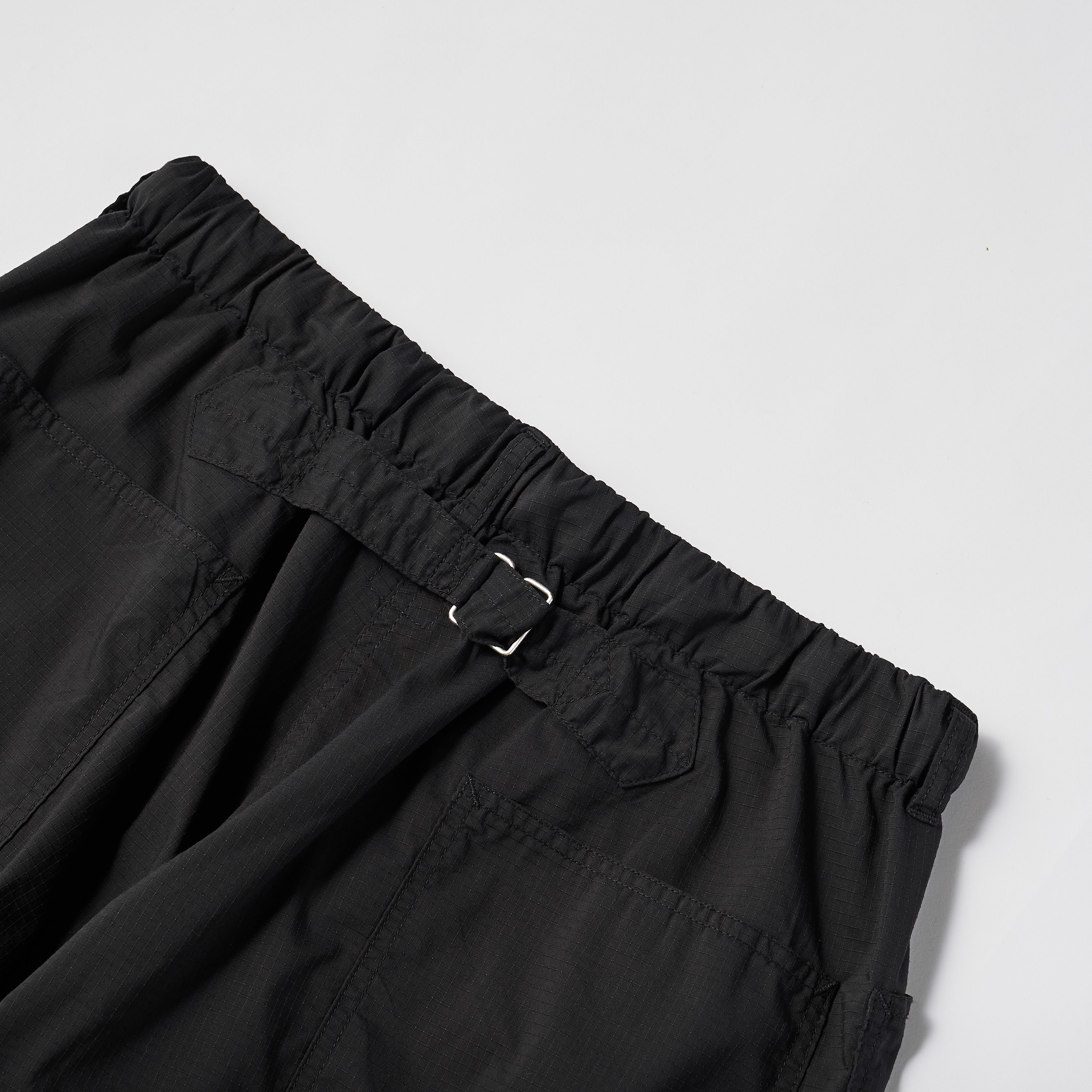 #3307S RS E-Z ARMY-NAVY Shorts : poly feather ripstop black