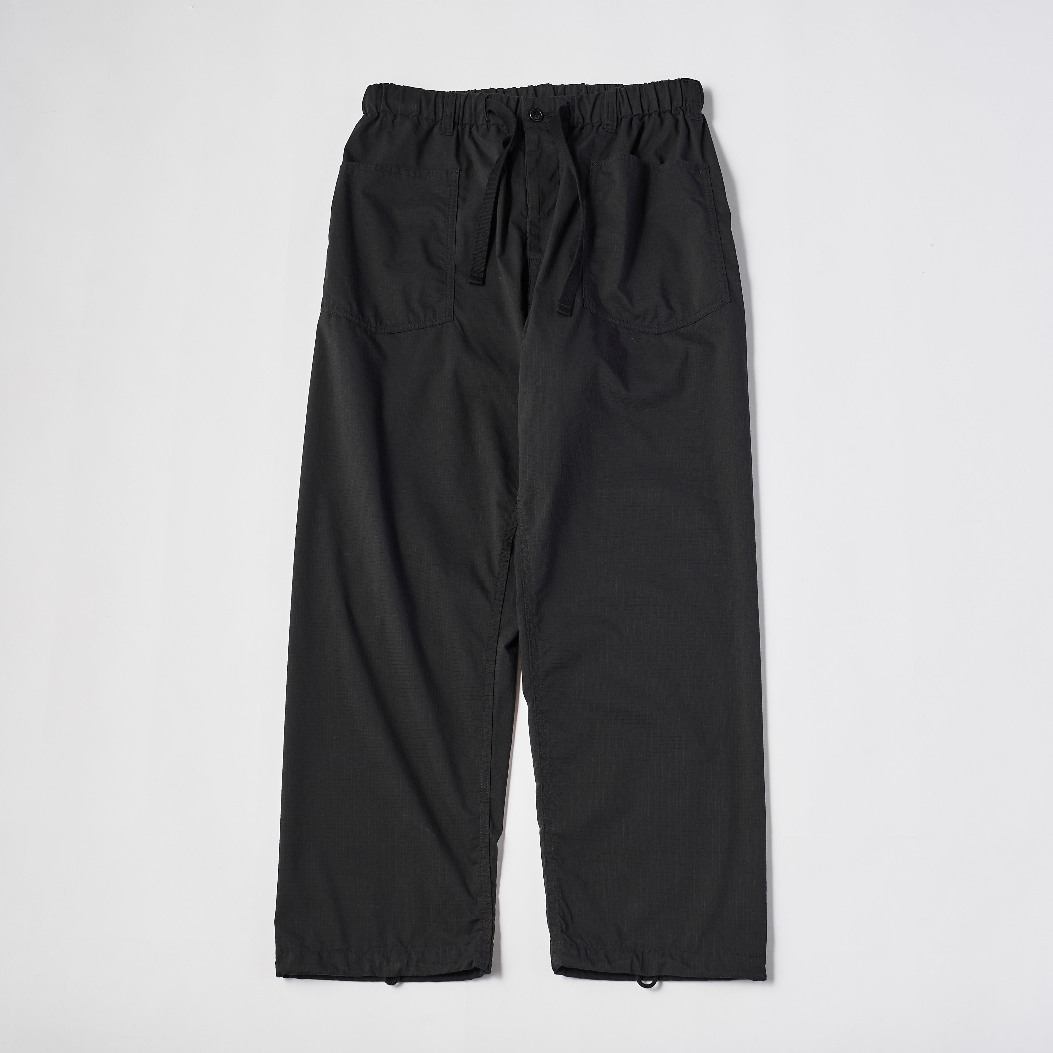 #3307 E-Z ARMY-NAVY Pants RS : poly feather ripstop black