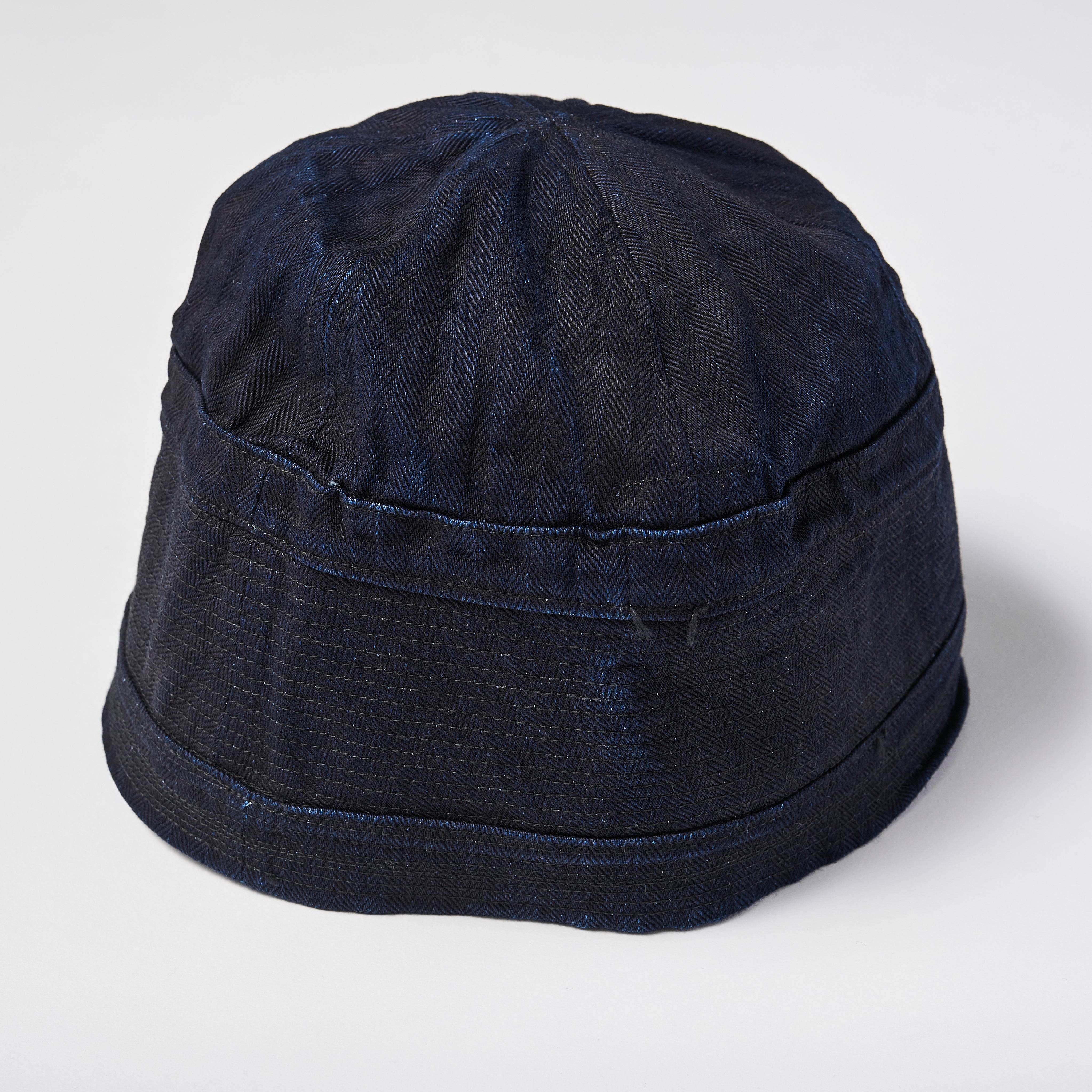 #3904 POST Sailor Hat 2 HBDN : herringbone denim