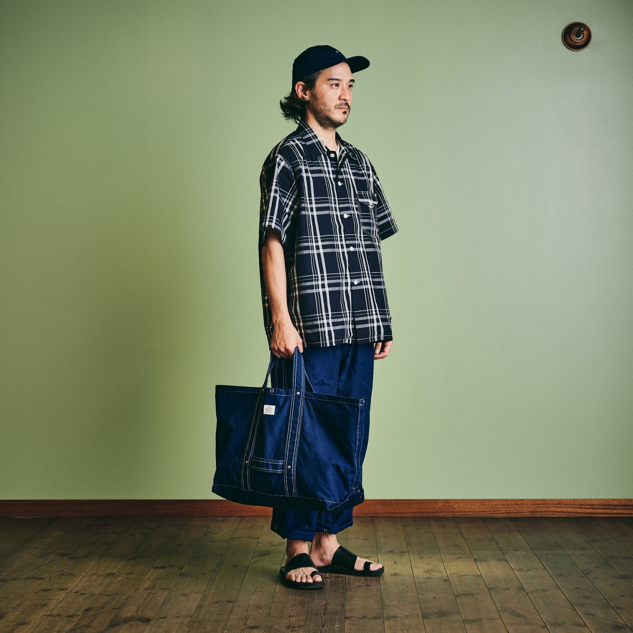 #4204-CDI Bell Tote (L) : cotton duck indigo