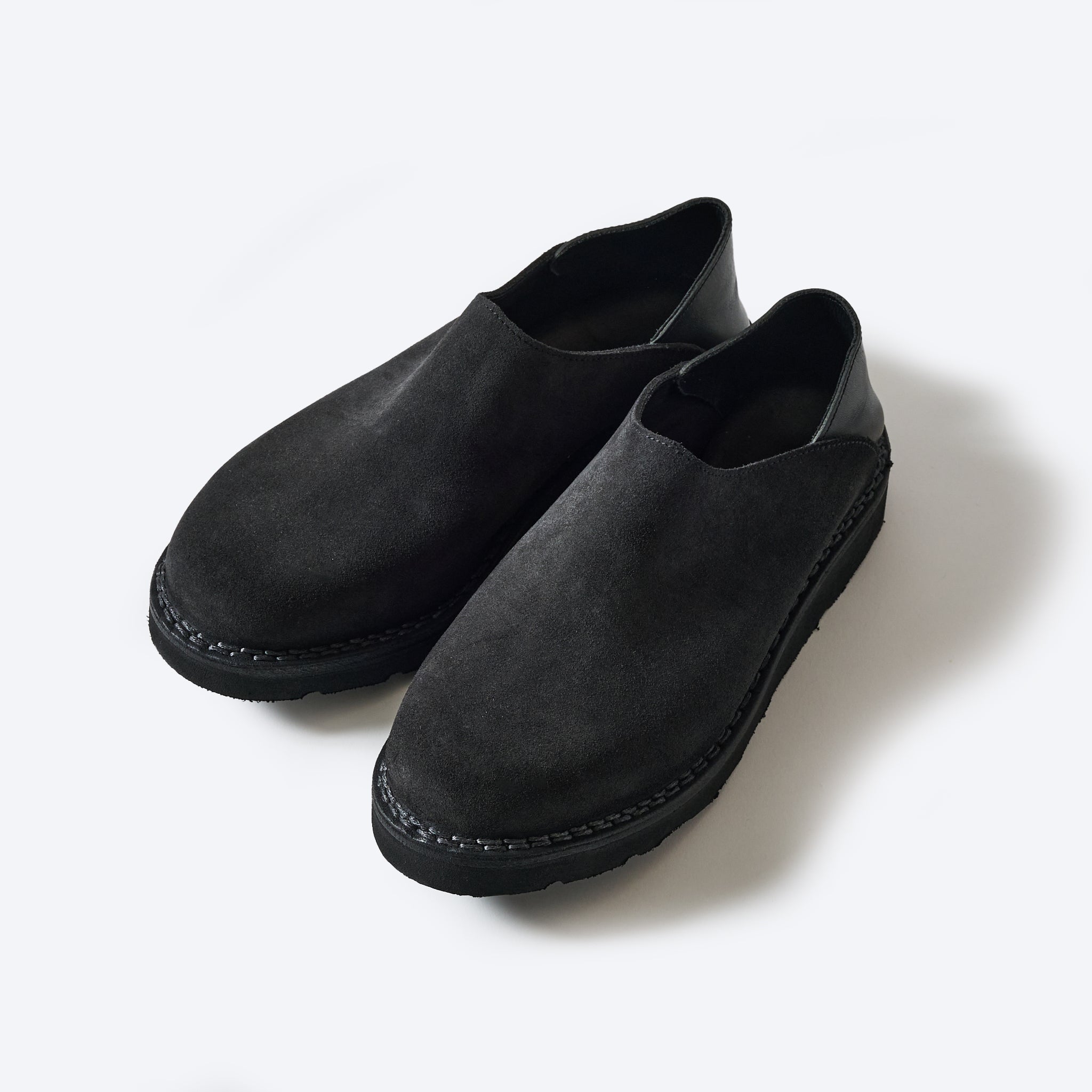 #VP1-CSL Vernacolo X Post O'Alls 2 way SABO : cow suede x leather black