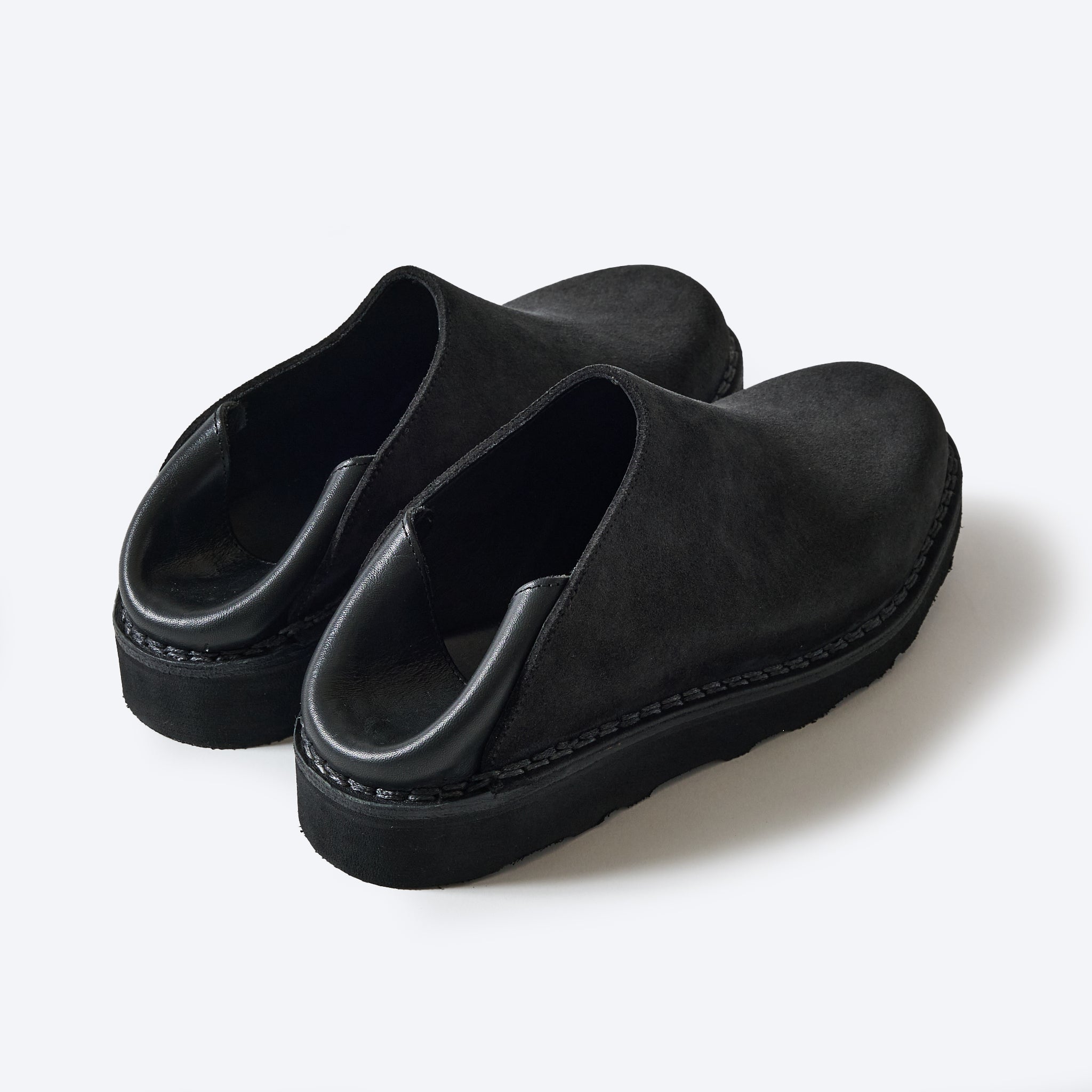 #VP1-CSL Vernacolo X Post O'Alls 2 way SABO : cow suede x leather black