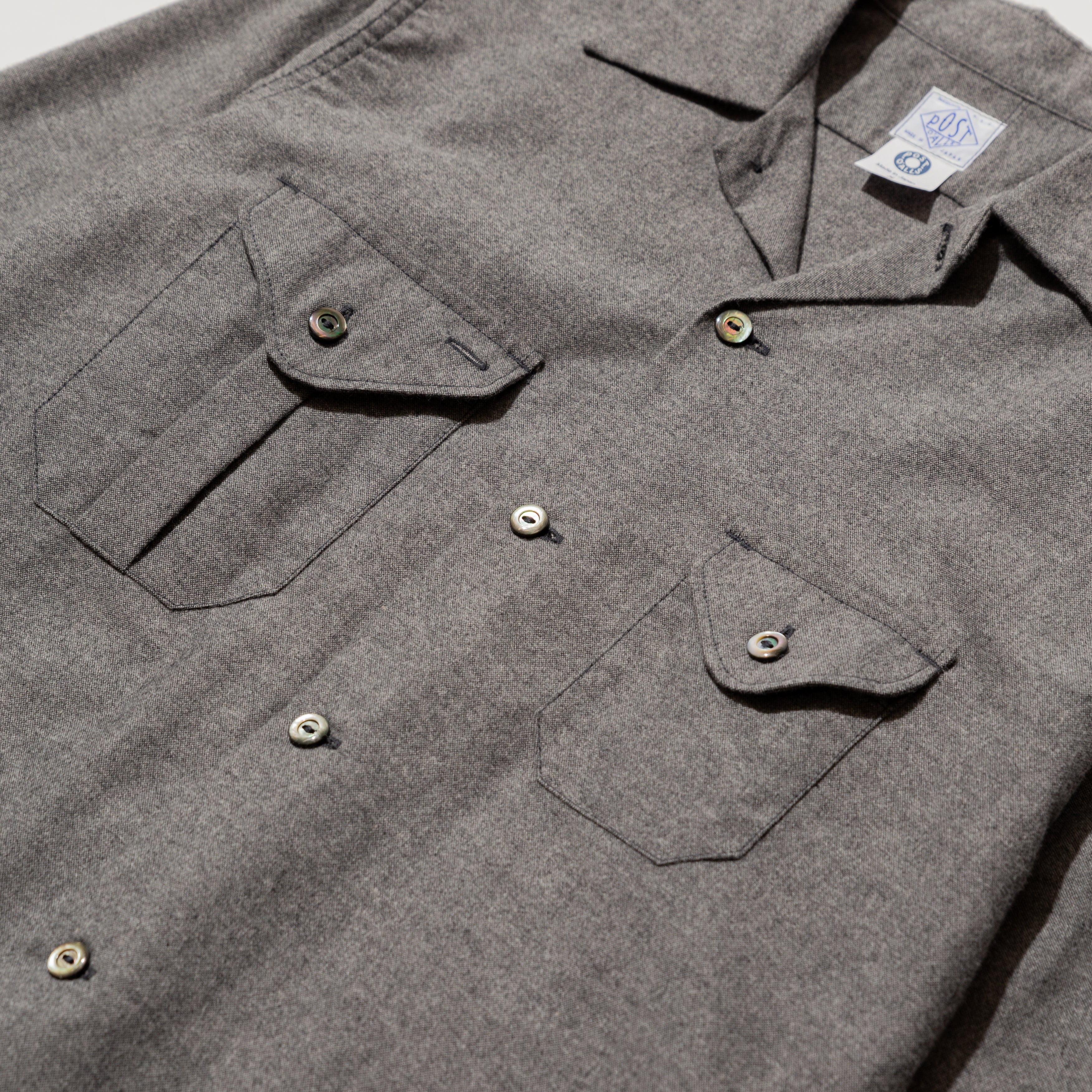 #2214 E-Z cruz Shirt SF2 : solid flannel lt grey heather