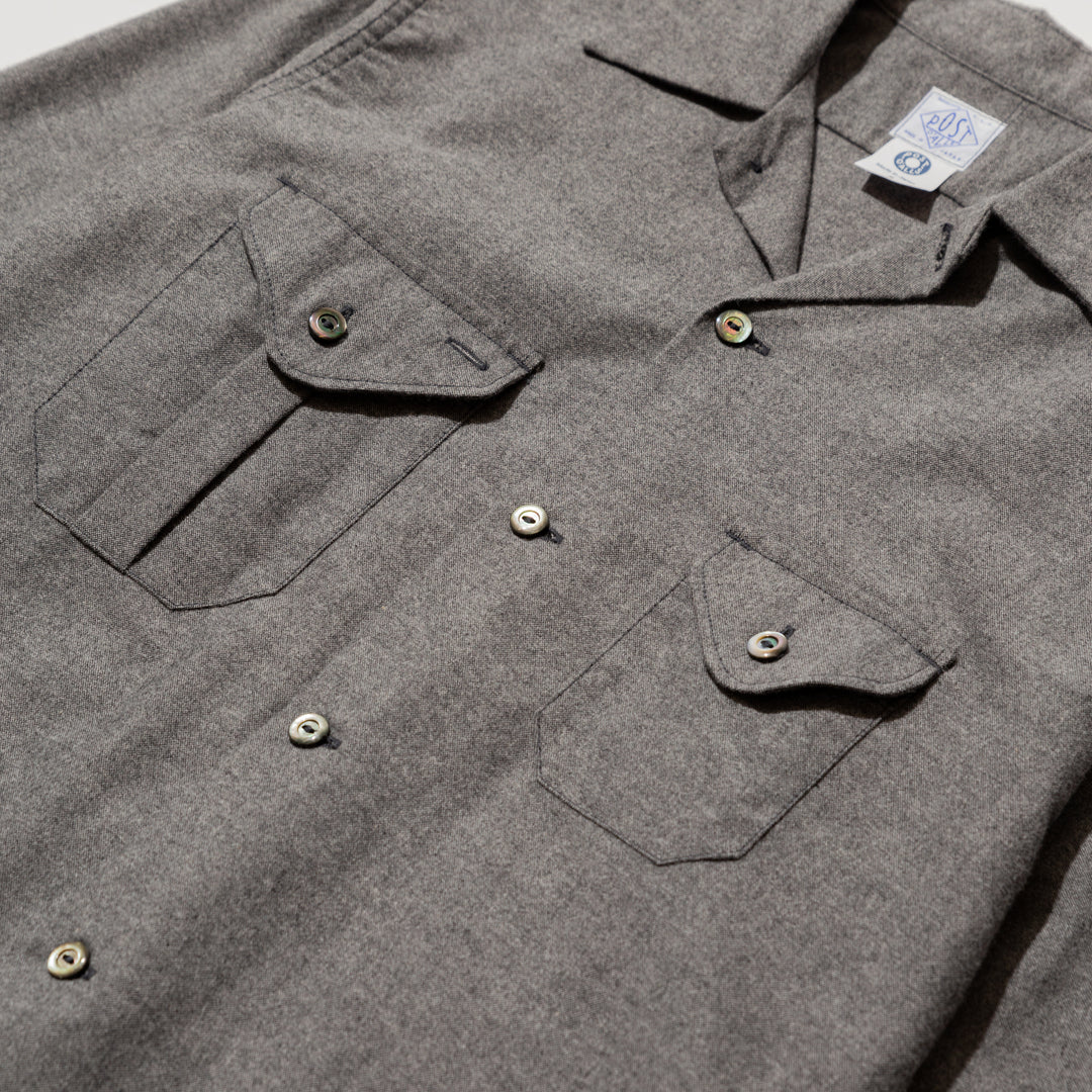 2214 EZ cruz Shirt SF2 : solid flannel lt gray heather