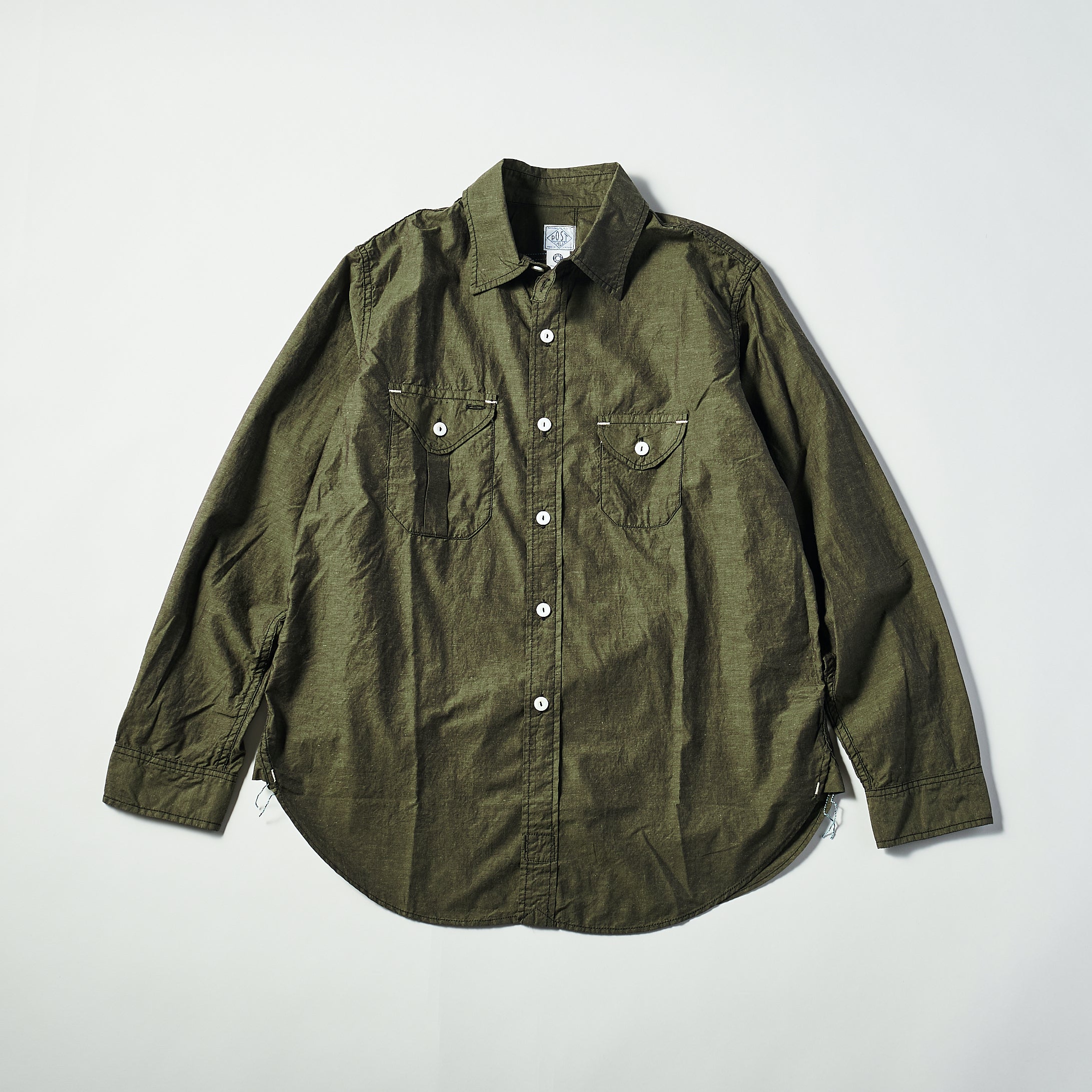 #1256 Cruzer Shirt 2 EE2 : cotton/linen end-on-end olive