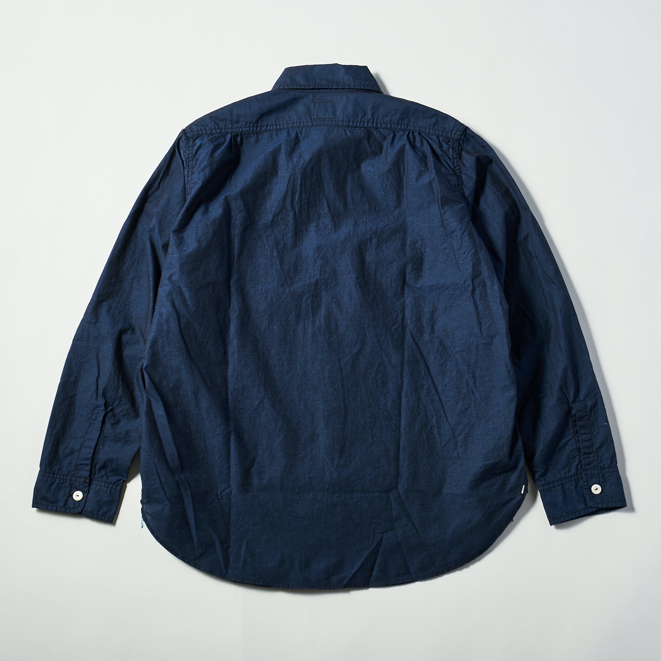 #1256 Cruzer Shirt 2 EE1 : cotton/linen end-on-end dark blue