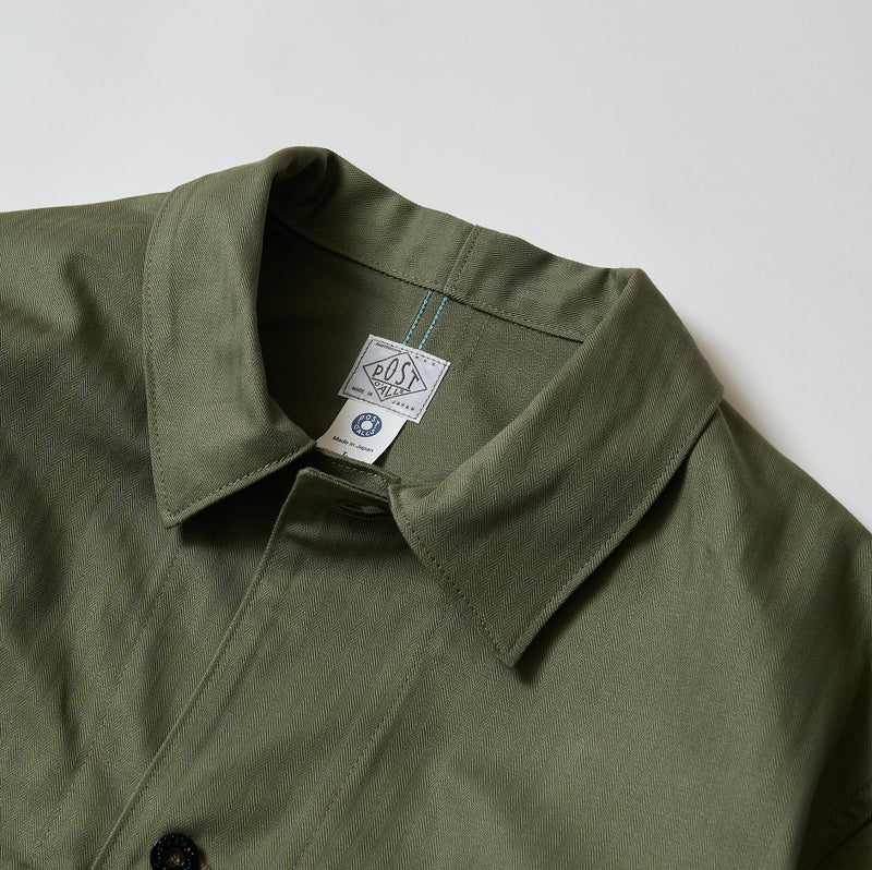 1106 3 Pocket Jacket HBTS : cotton HBT sage green