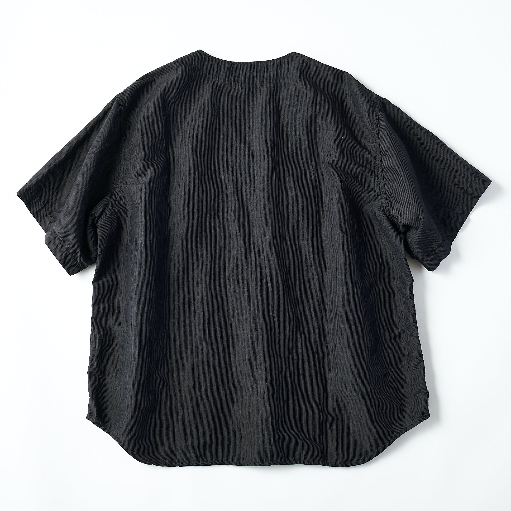 #2219S C-POST DV2 S/S CL1 : crinkle linen/cotton charcoal