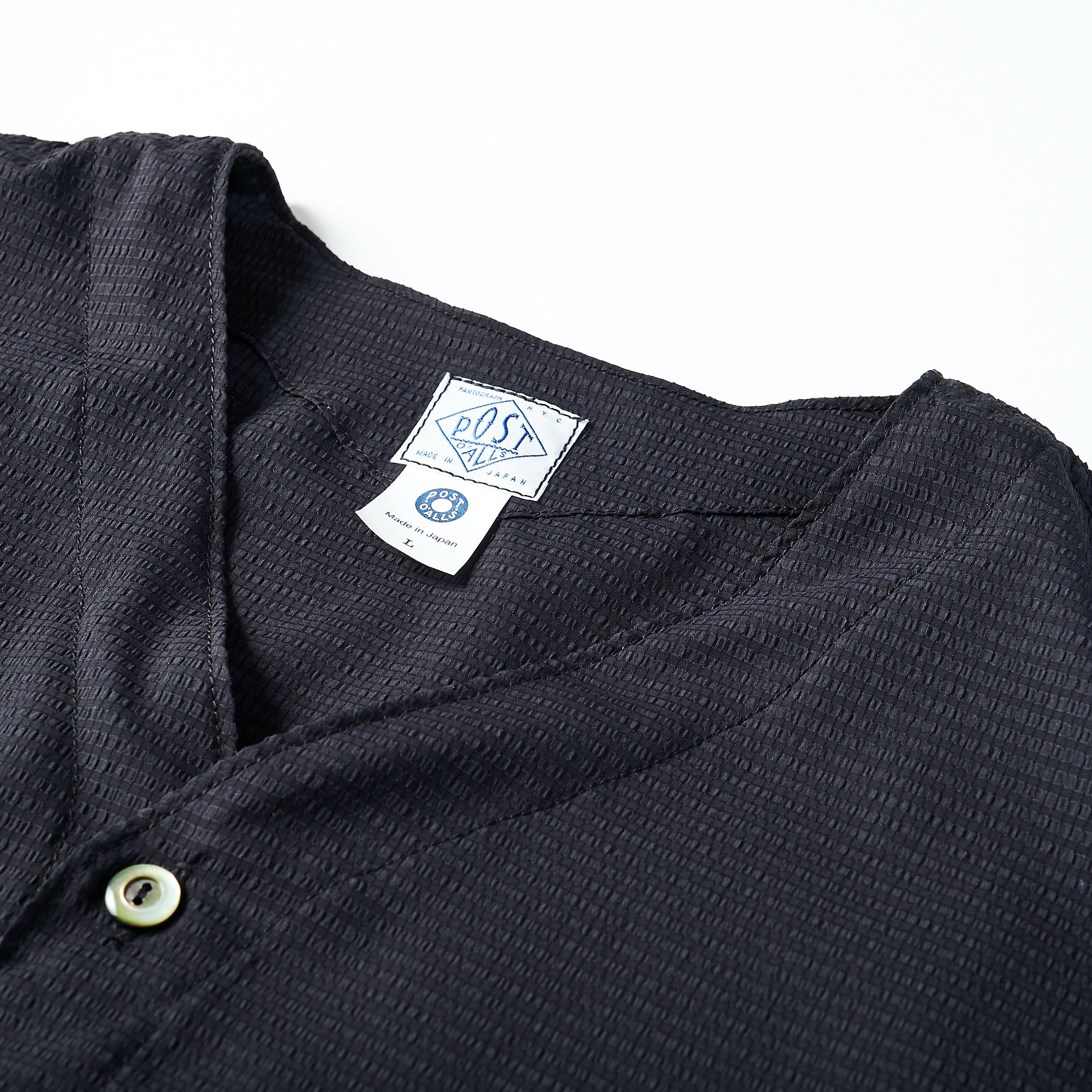 #2219S C-POST DV2 S/S PS2 : poly mesh seersucker navy