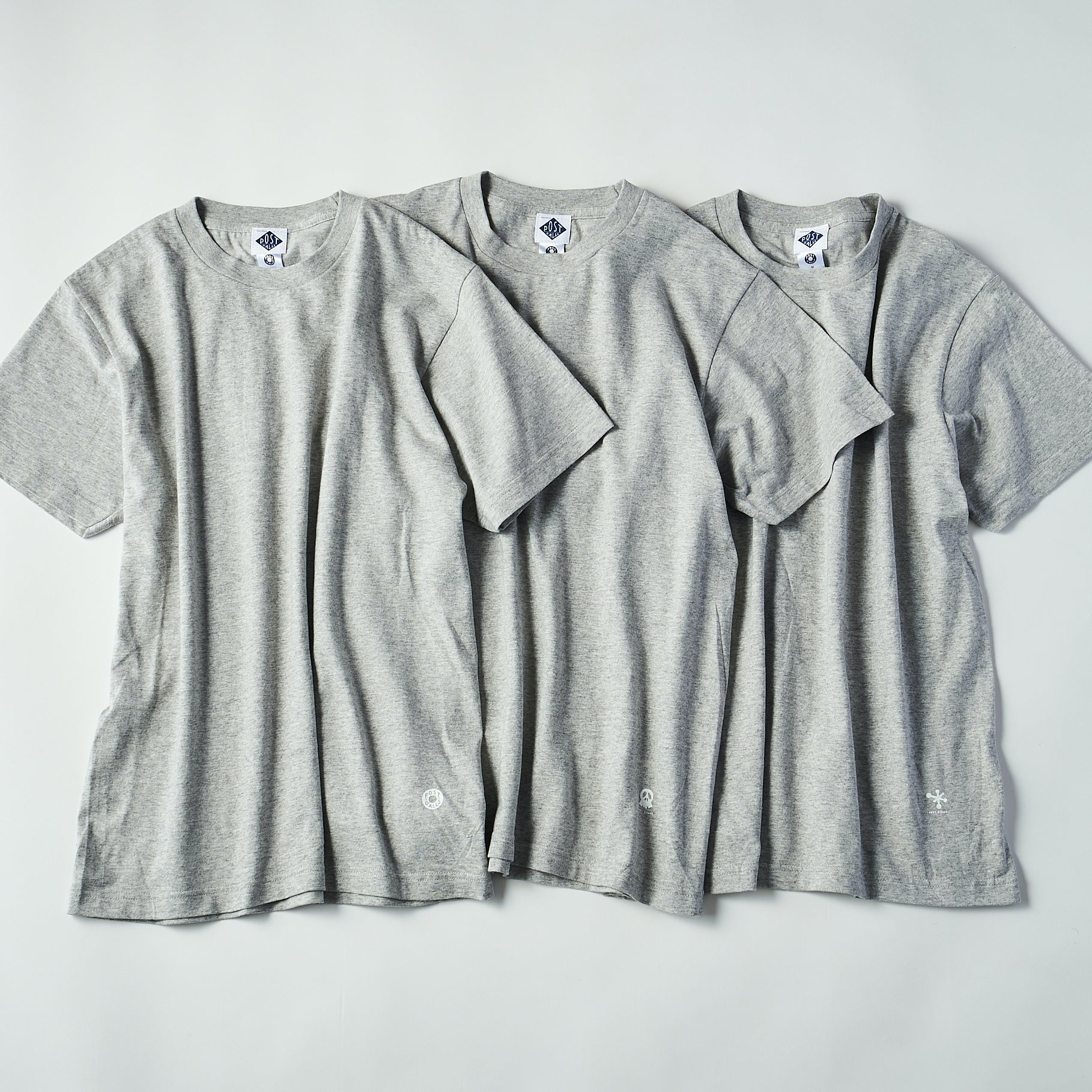 Crew neck 3pack tee Ver.2 (3PT2-GH) : gray heather (Shop Special)
