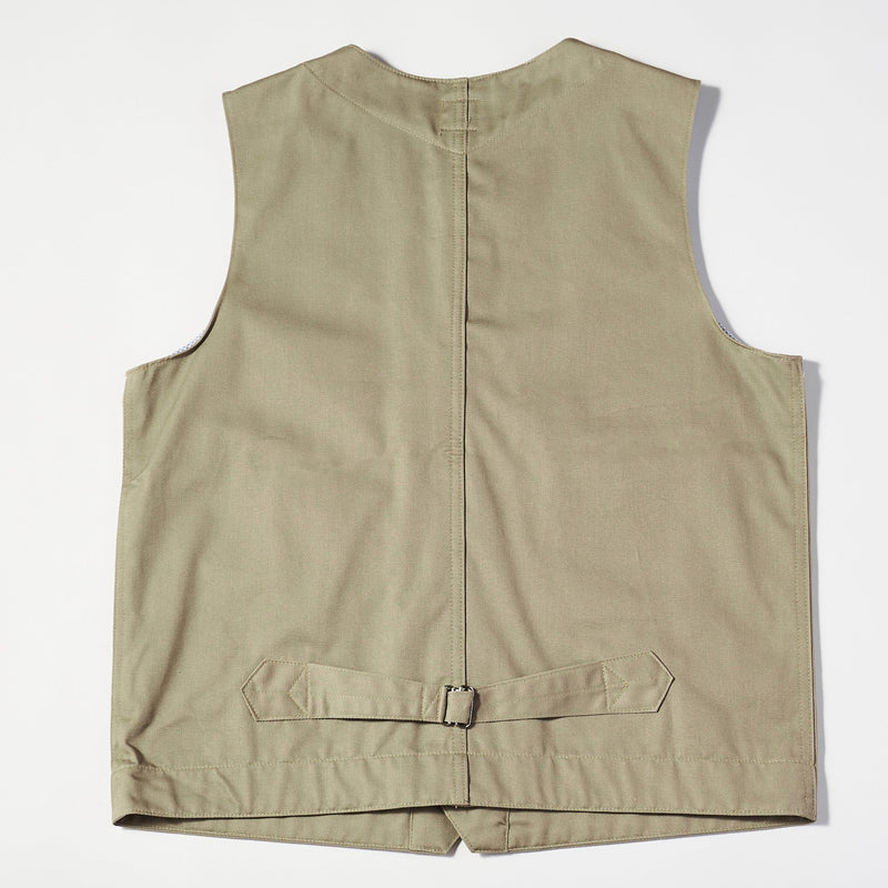 1504 Cruzer Vest : cotton twill khaki "Dead Stock"