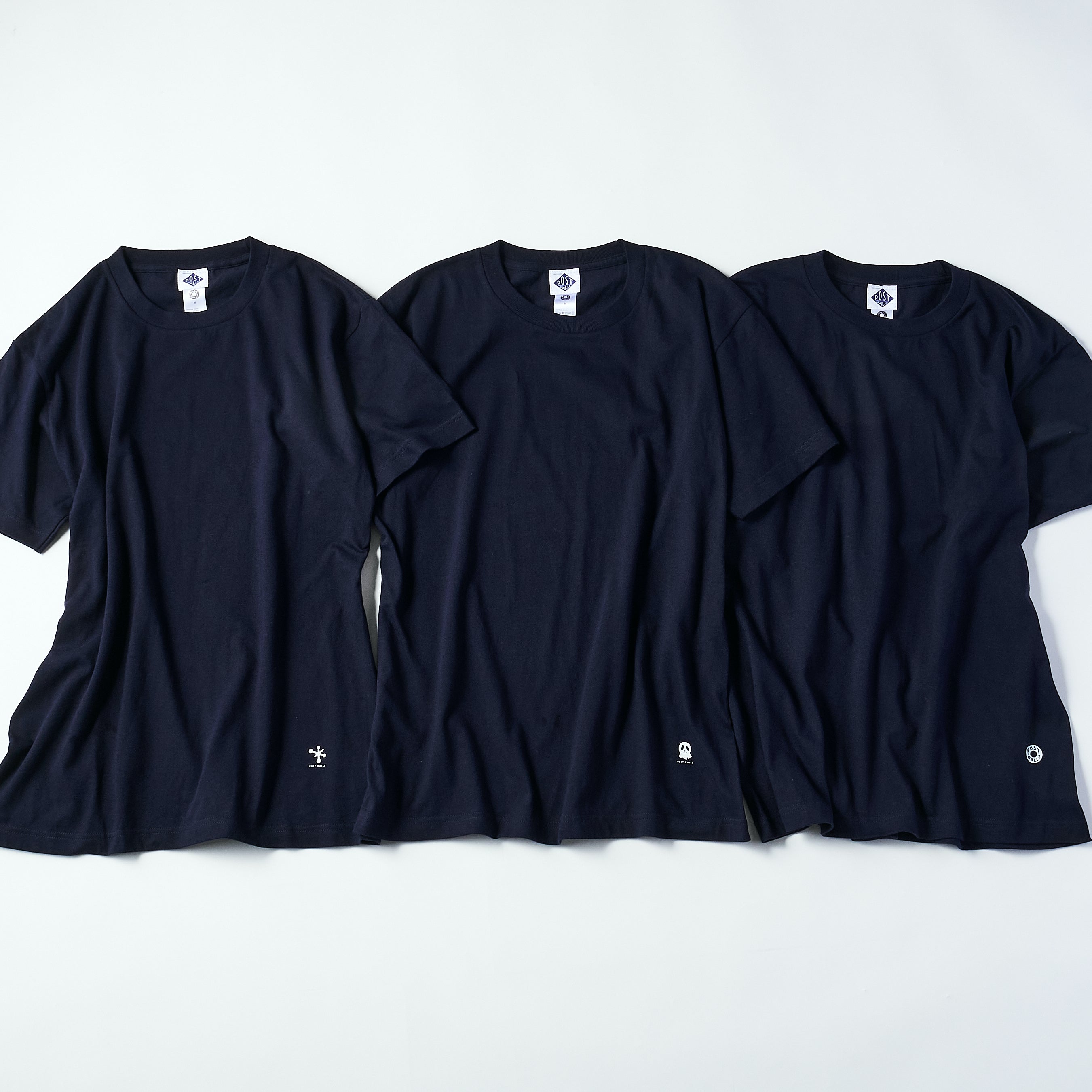 Crew neck 3pack tee Ver.2 (3PT2-NV) : navy (Shop Special)