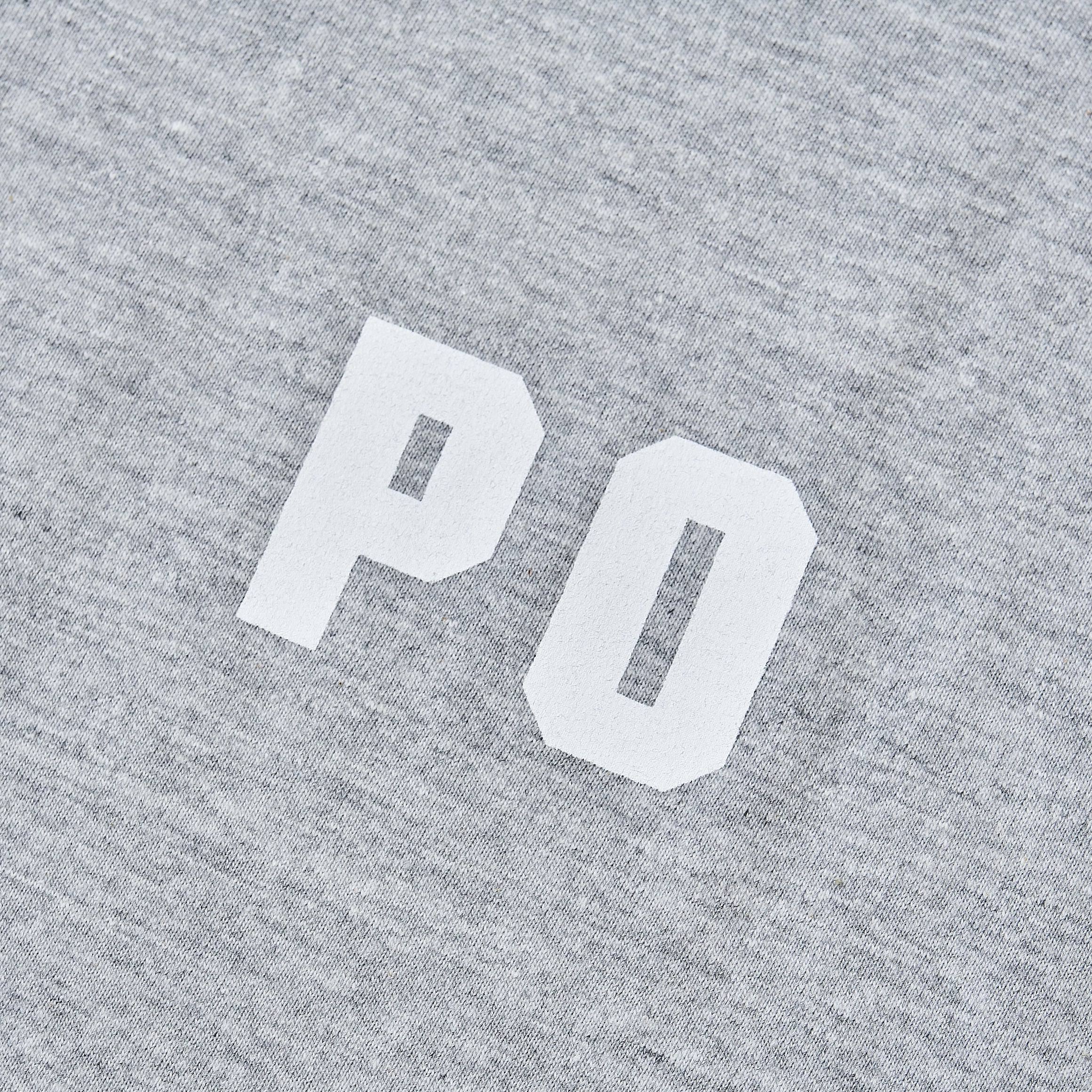 #3007 PO Logo Tee : ash heather x white