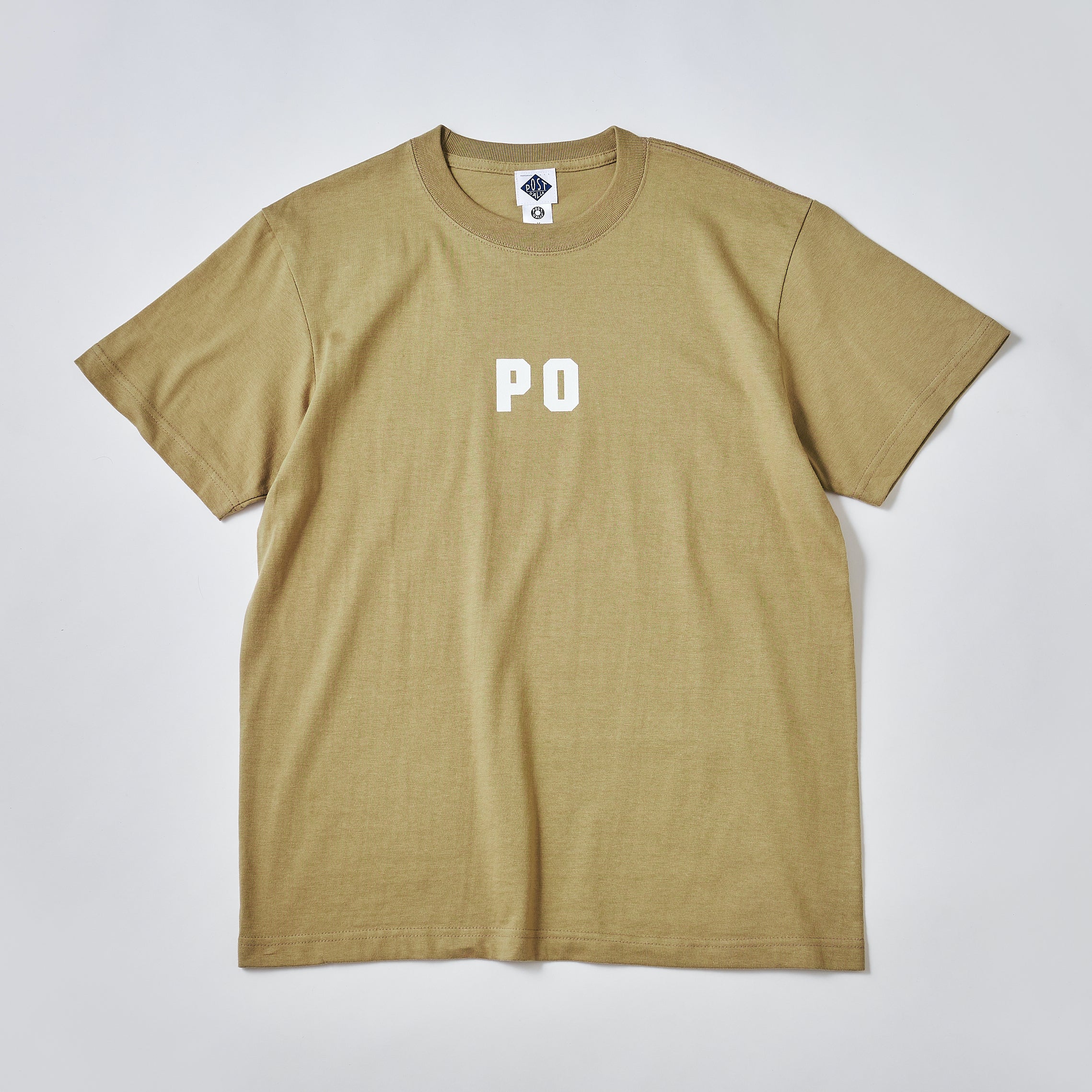 #3007 PO Logo Tee : sand x white