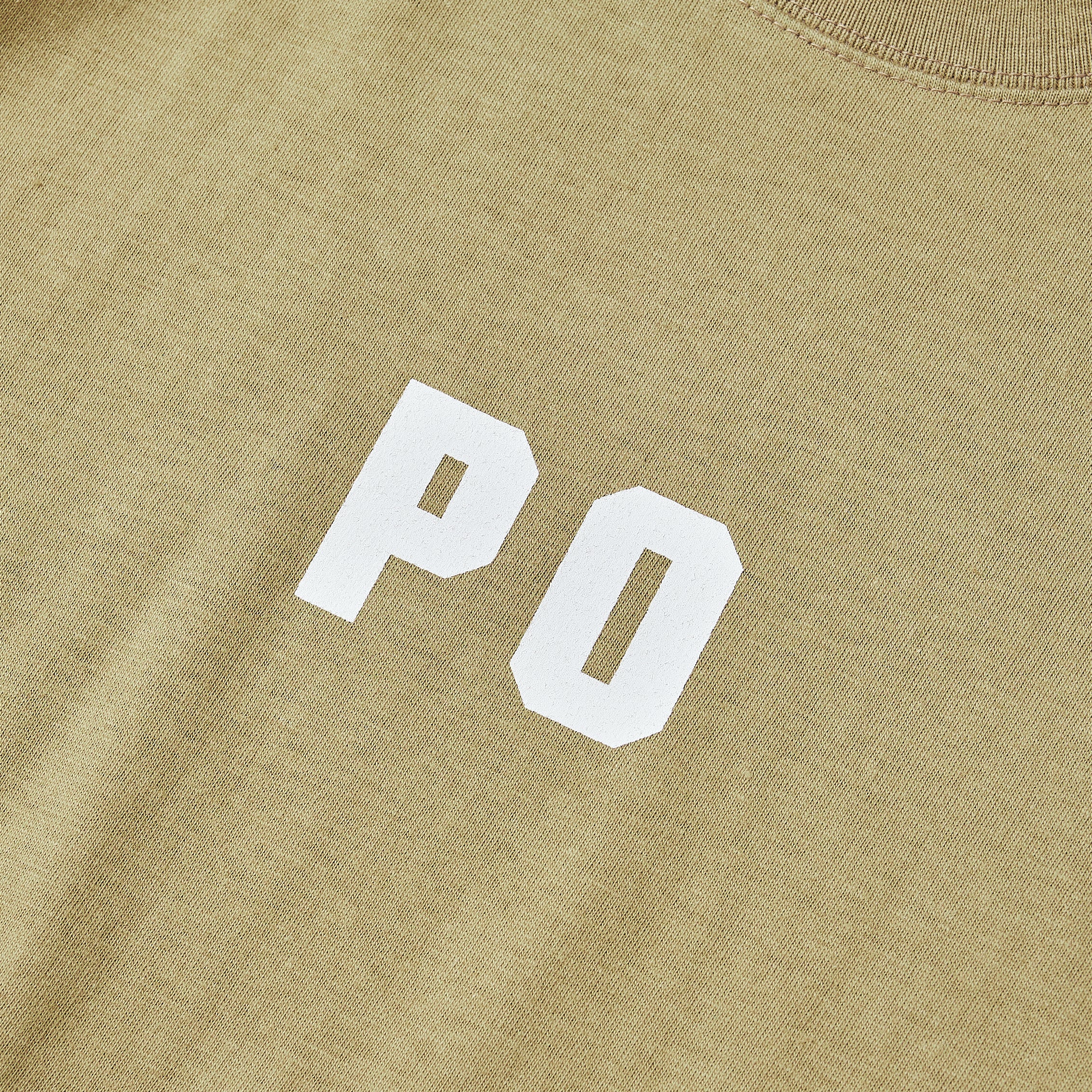 #3007 PO Logo Tee : sand x white