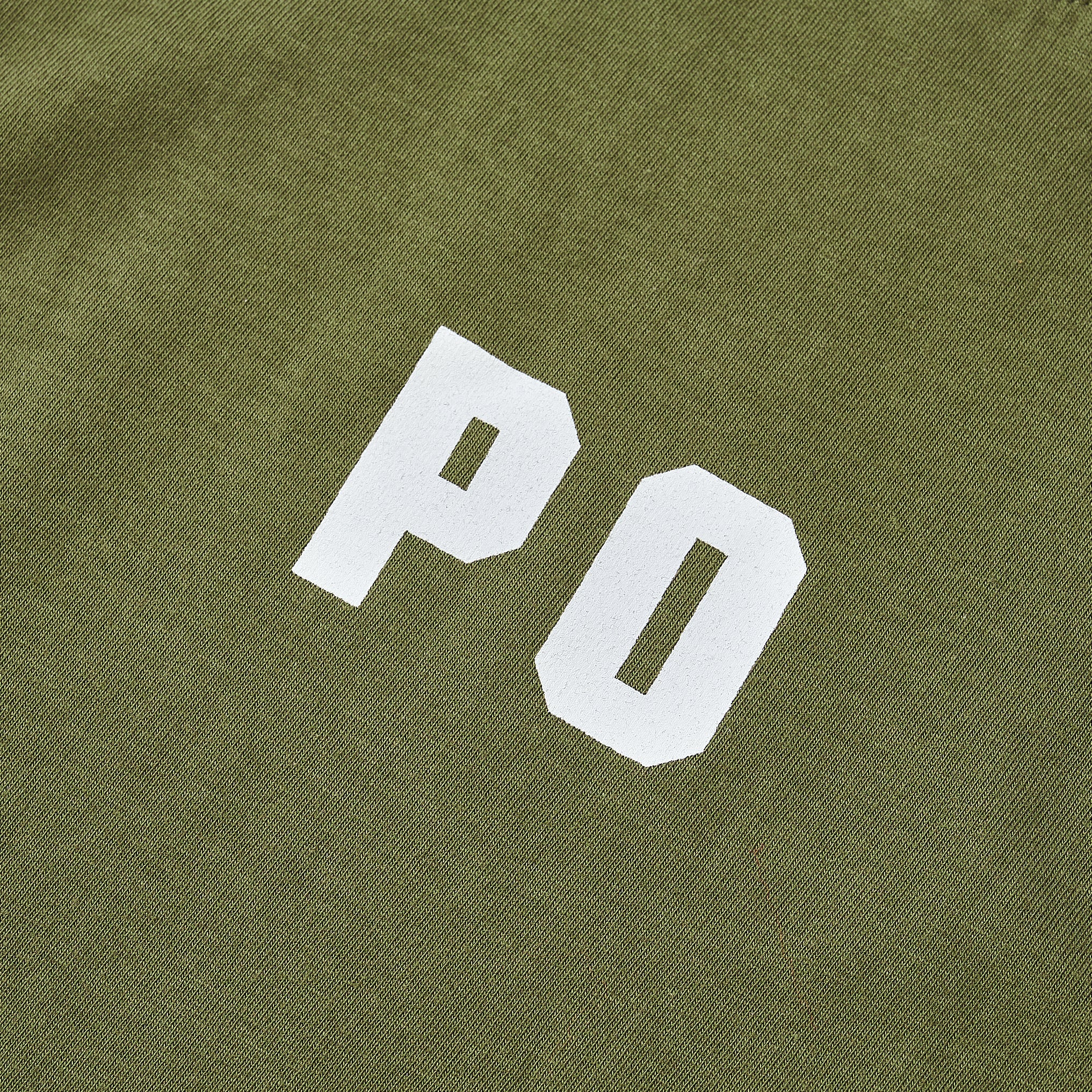 #3007 PO Logo Tee : olive x white