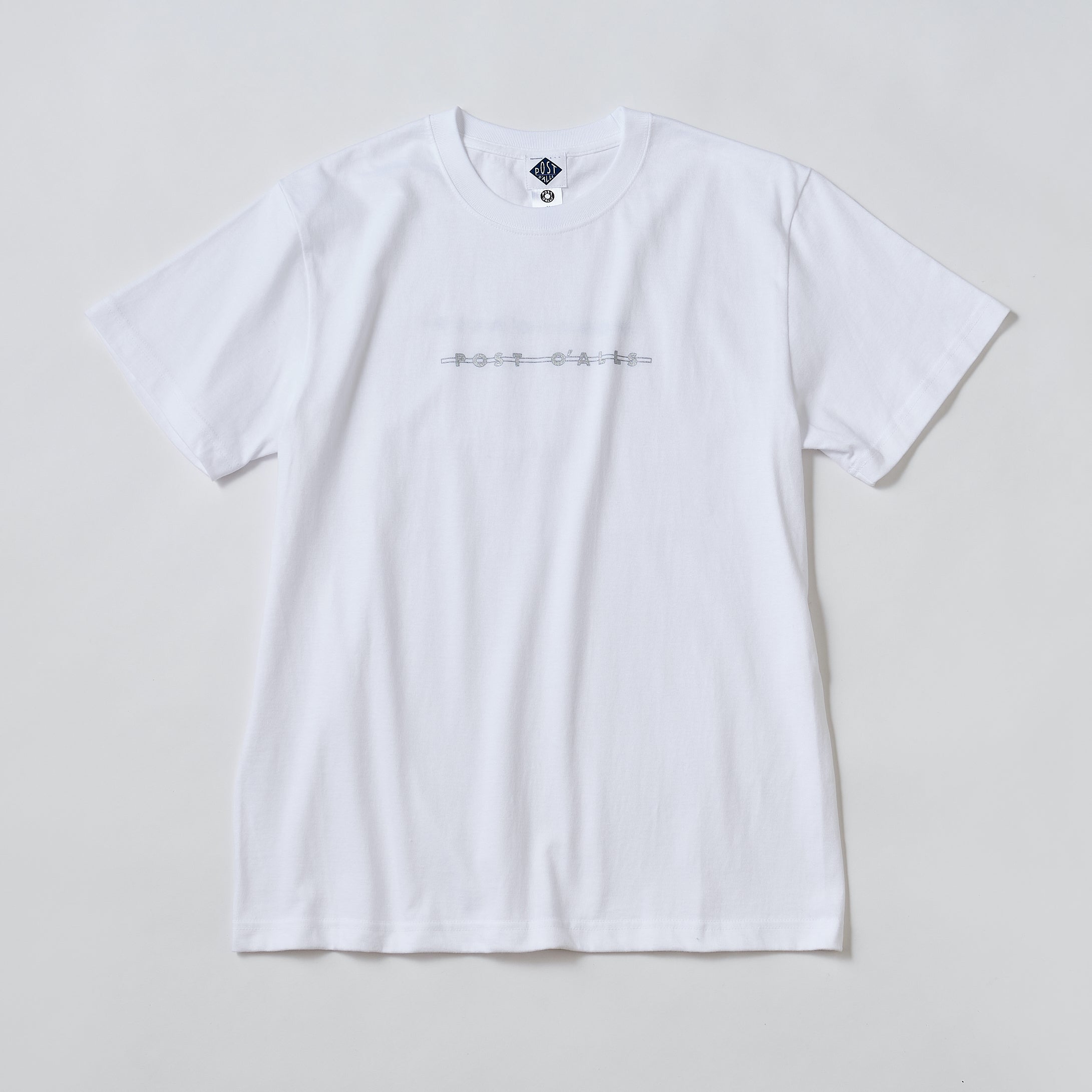 #3008-WS Shop Logo Tee : white x silver sparkle