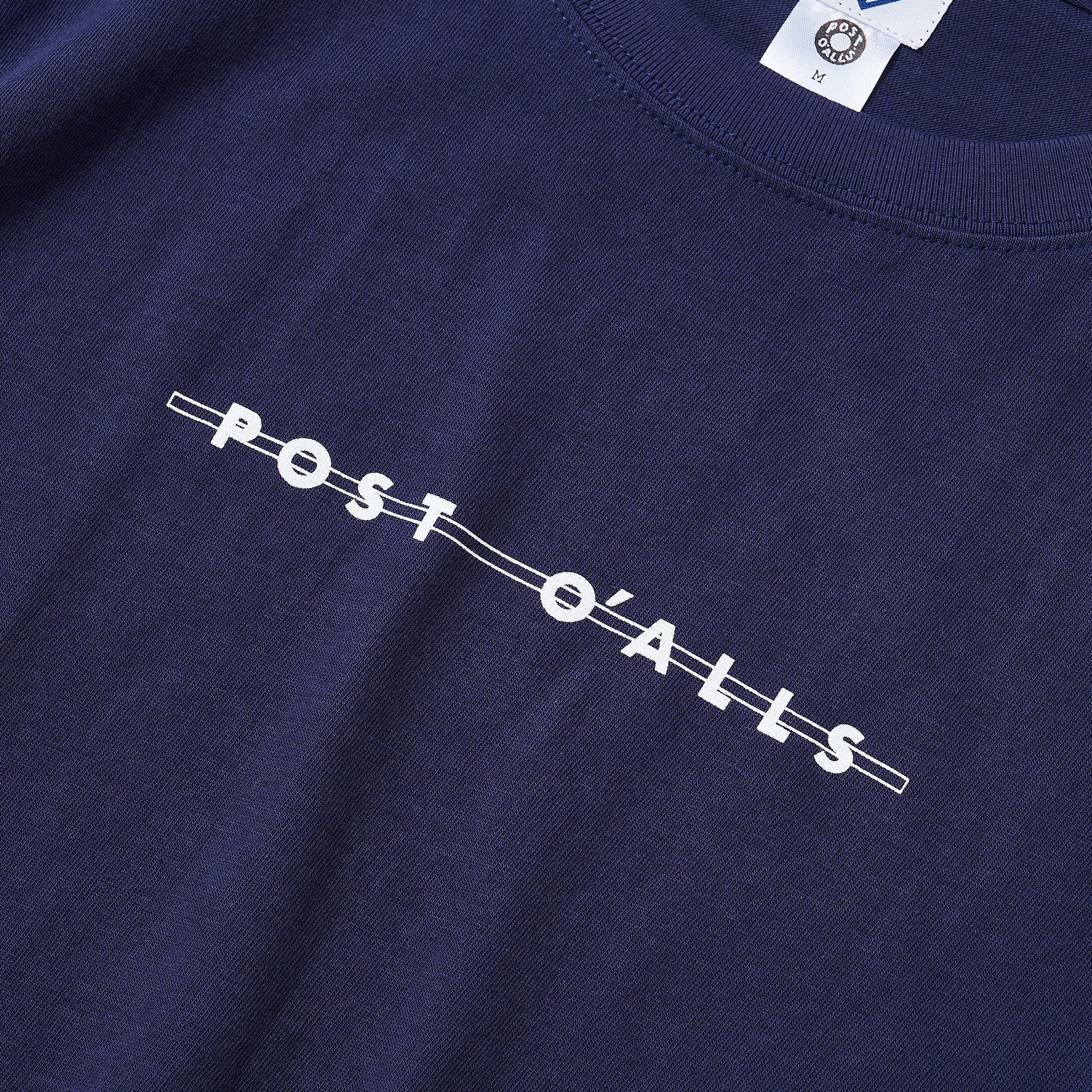 #3008-IW Shop Logo Tee : indigo x white