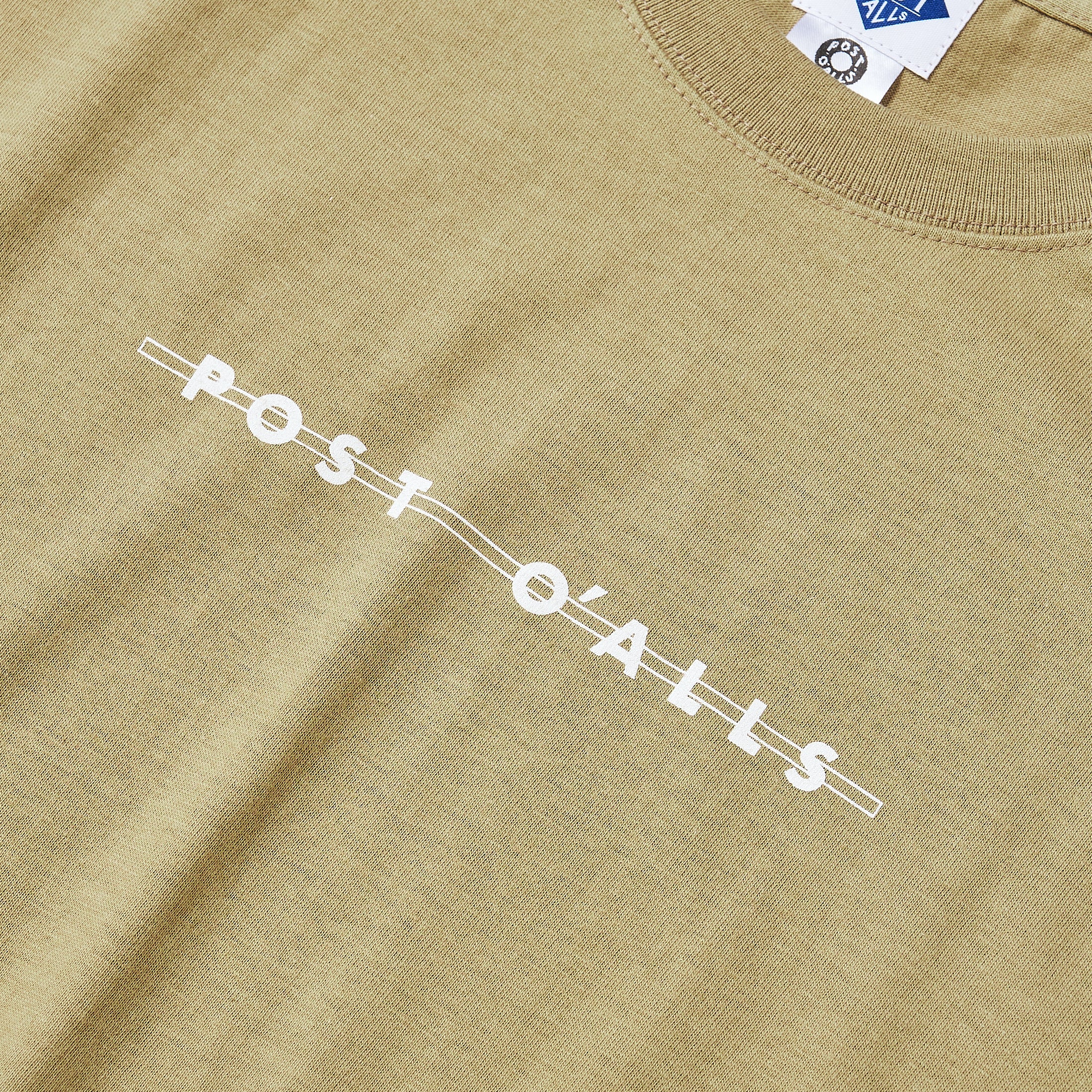 #3008 Shop Logo Tee : sand x white