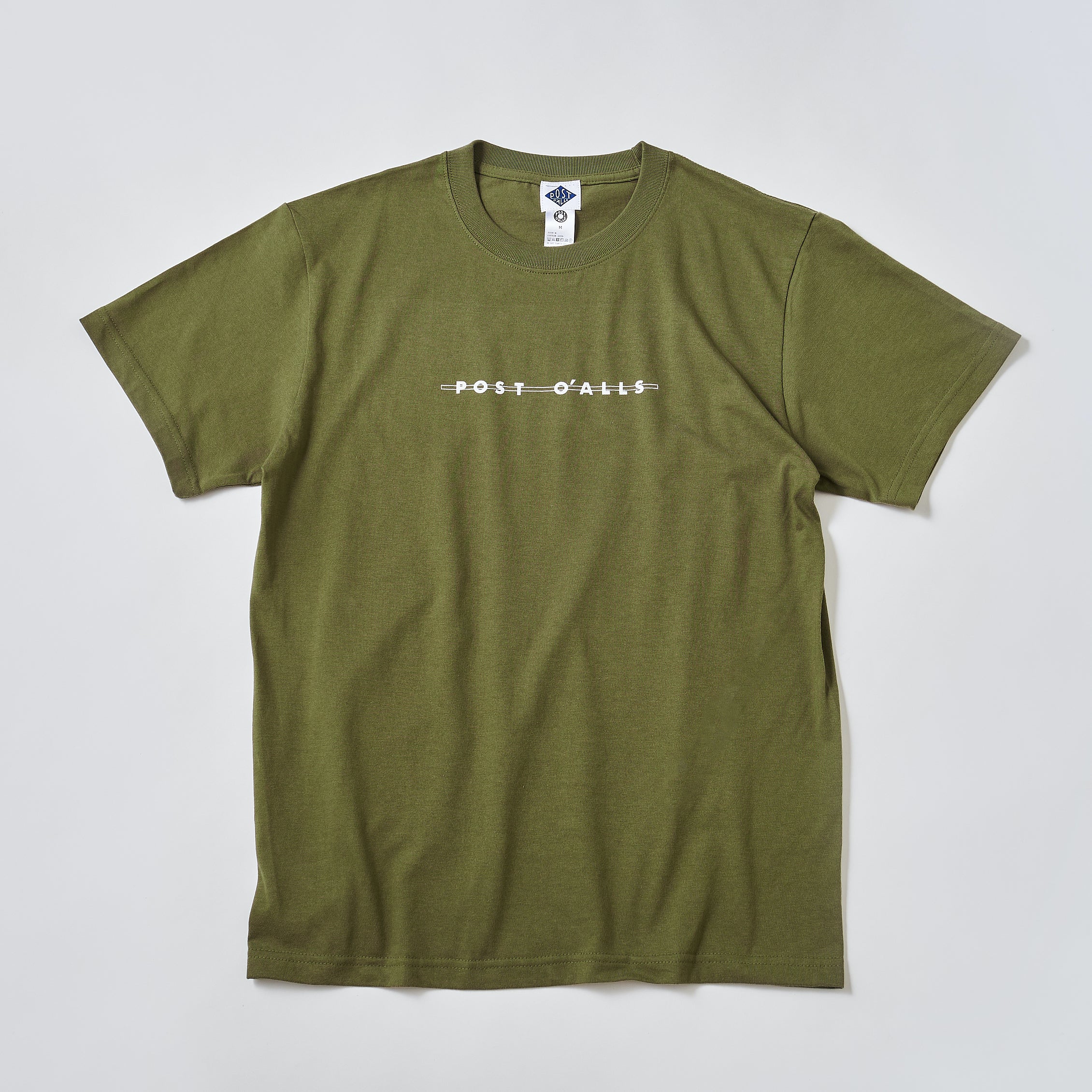 #3008 Shop Logo Tee : olive x white