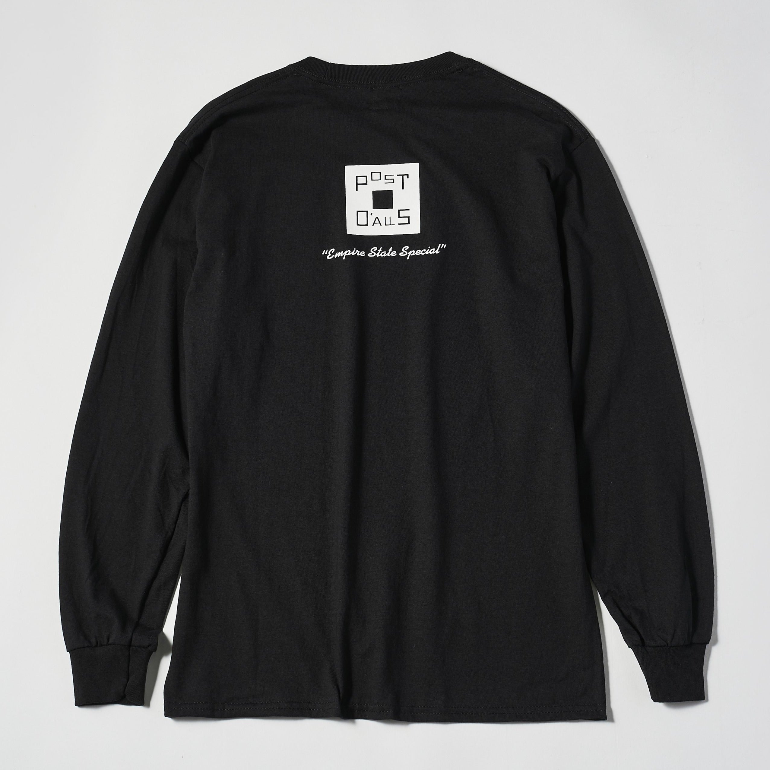 #3704 Square Donut L/S Tee: black x white 