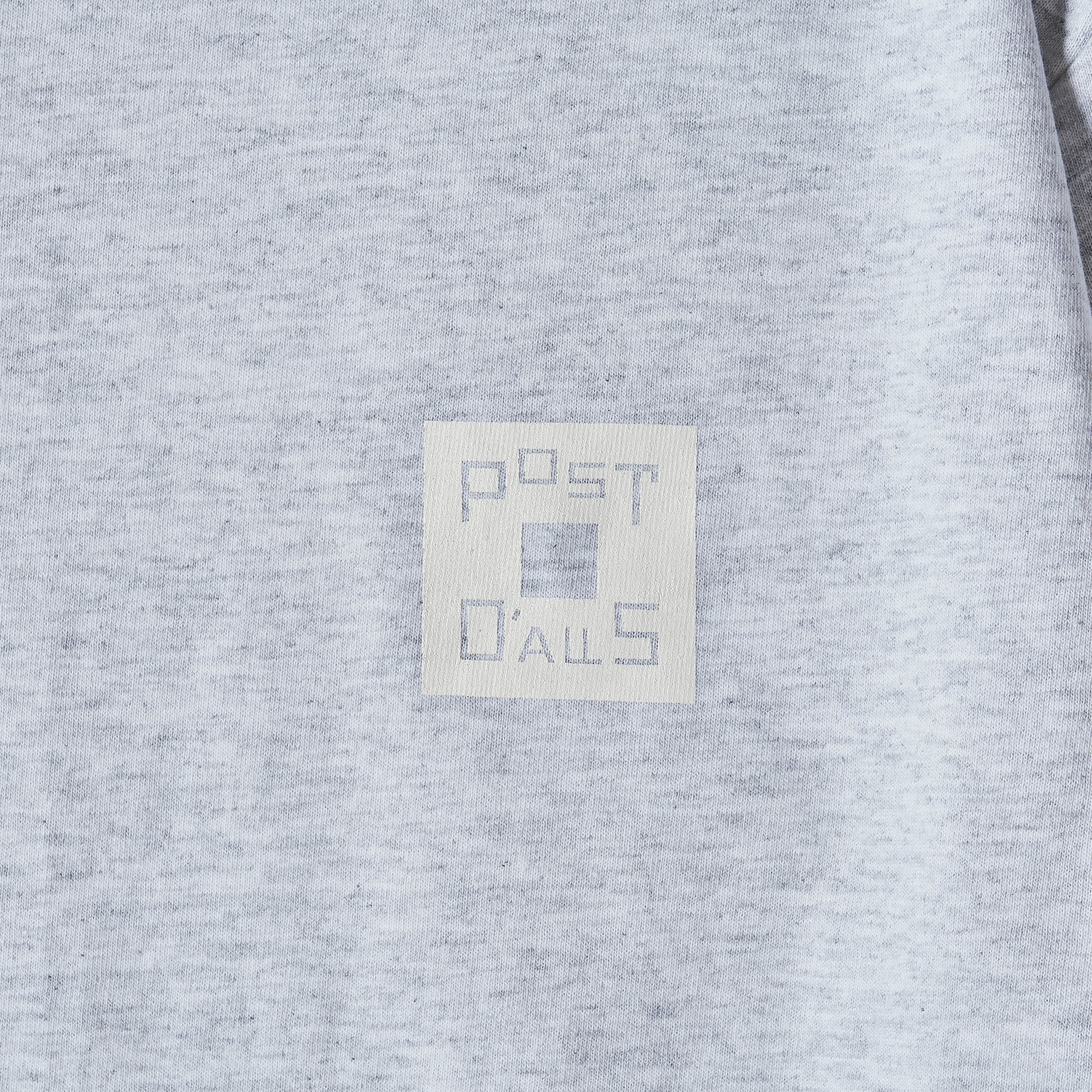 #3704 Square Donut L/S Tee: ash x white 