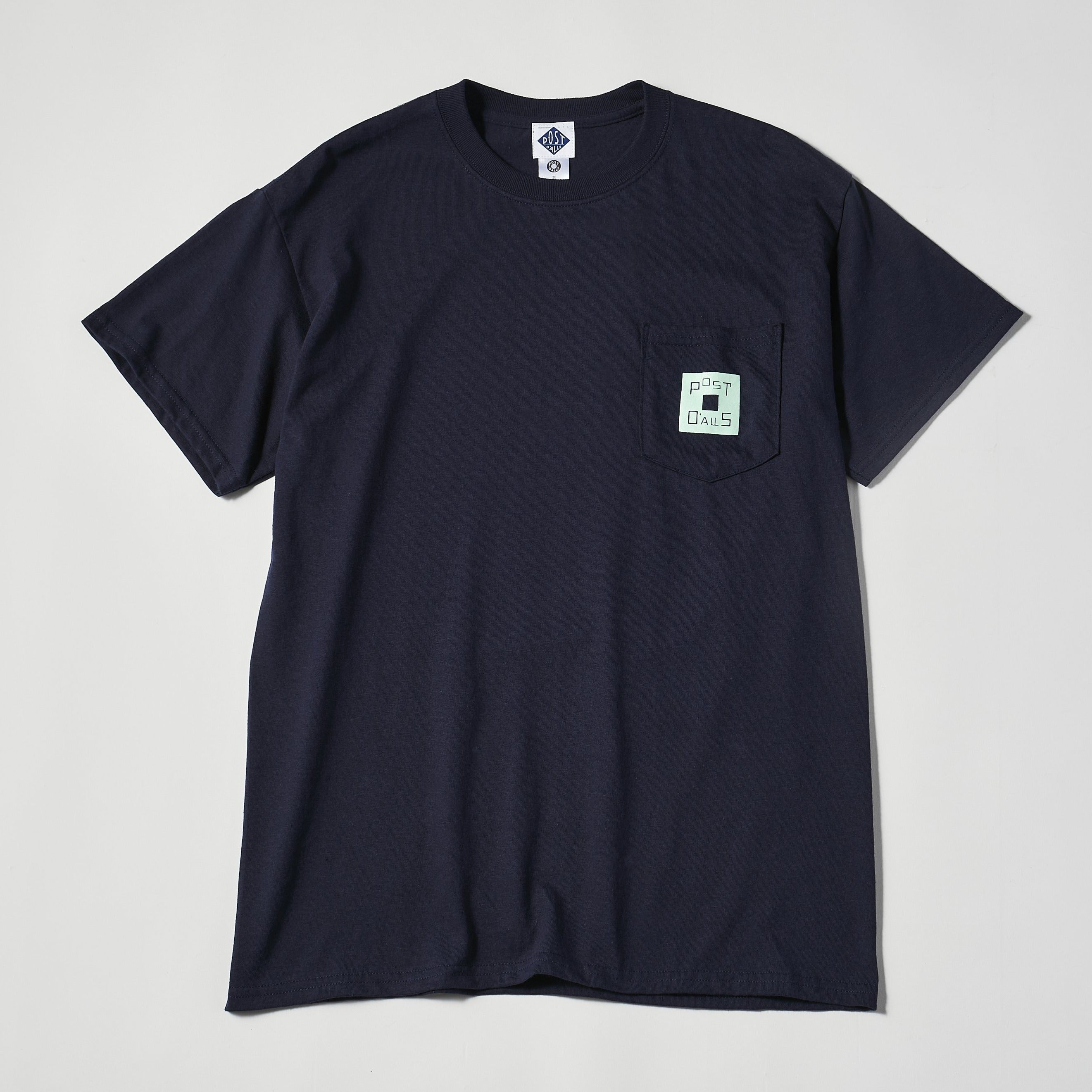 #3006 Square Donut Pocket Tee : navy x green 