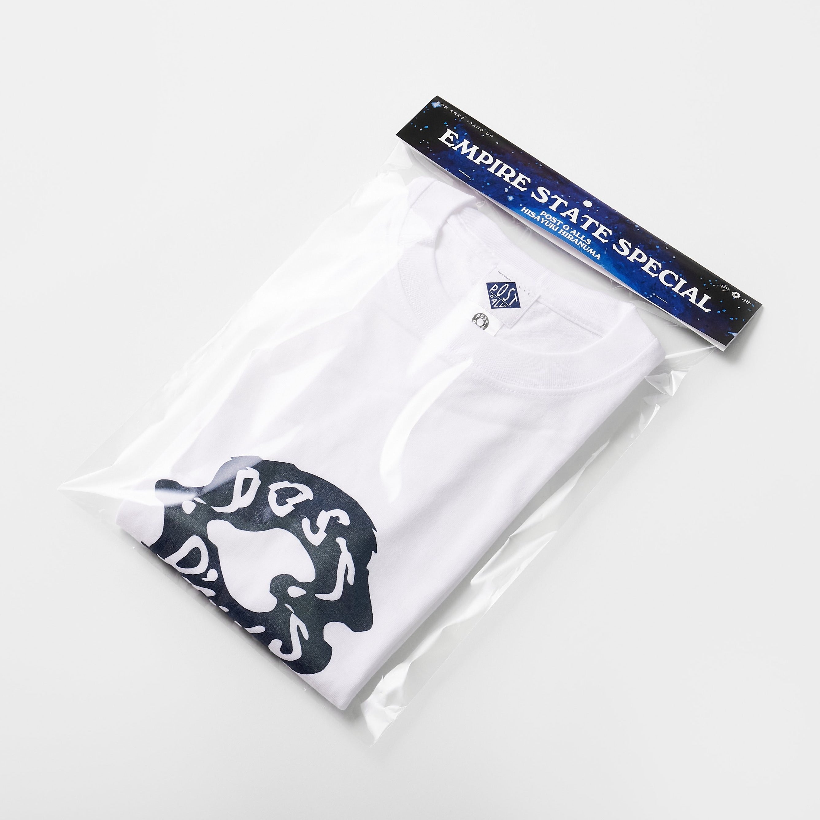 めまい DONUTS Tee : White x Navy Print