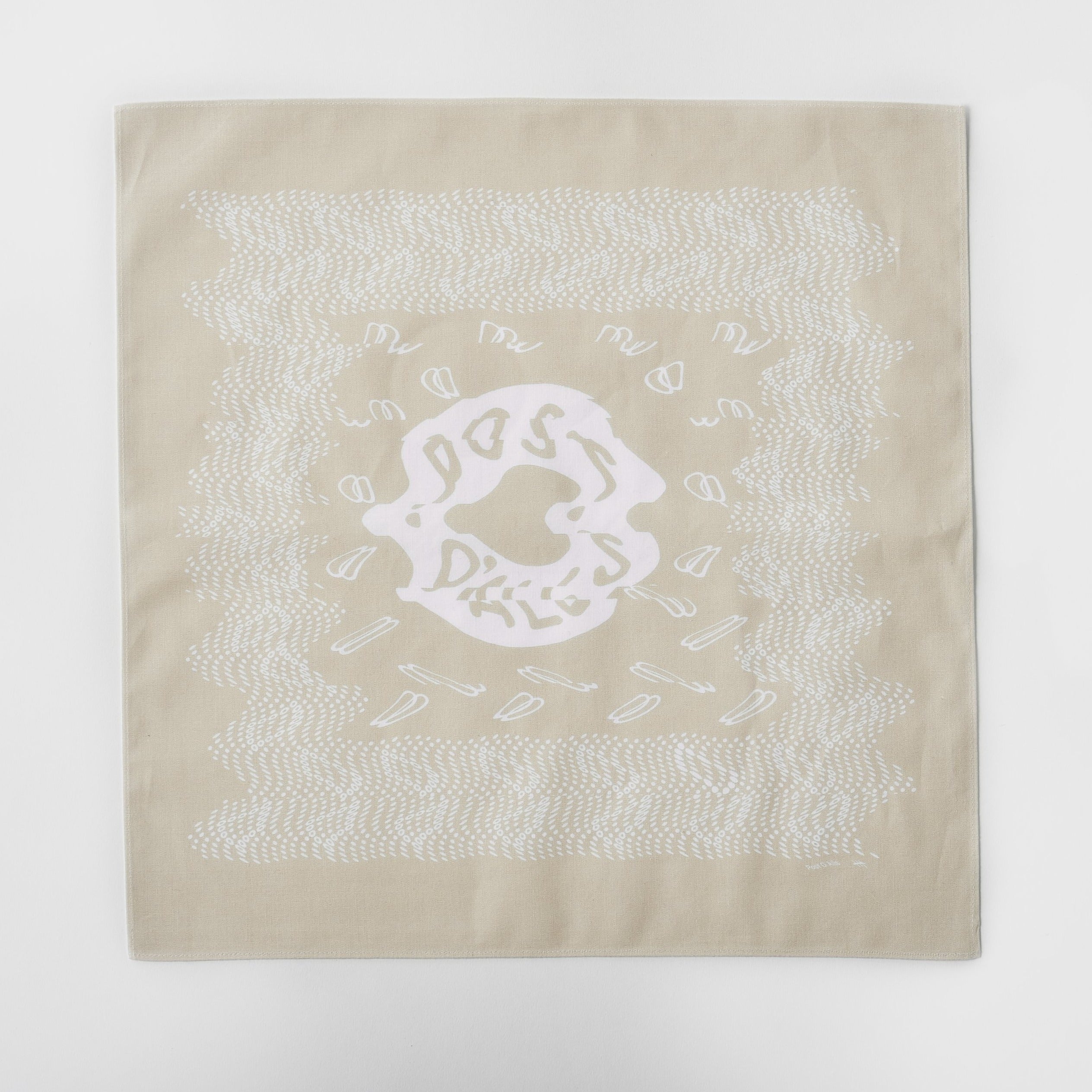 めまい DONUTS HANKIE : Cotton Broadcloth Khaki