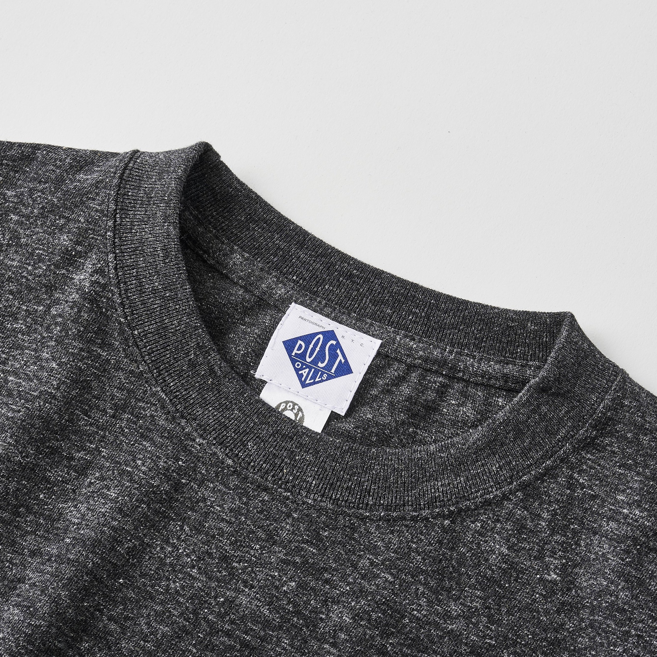 めまい DONUTS Tee : Black Heather x White Print