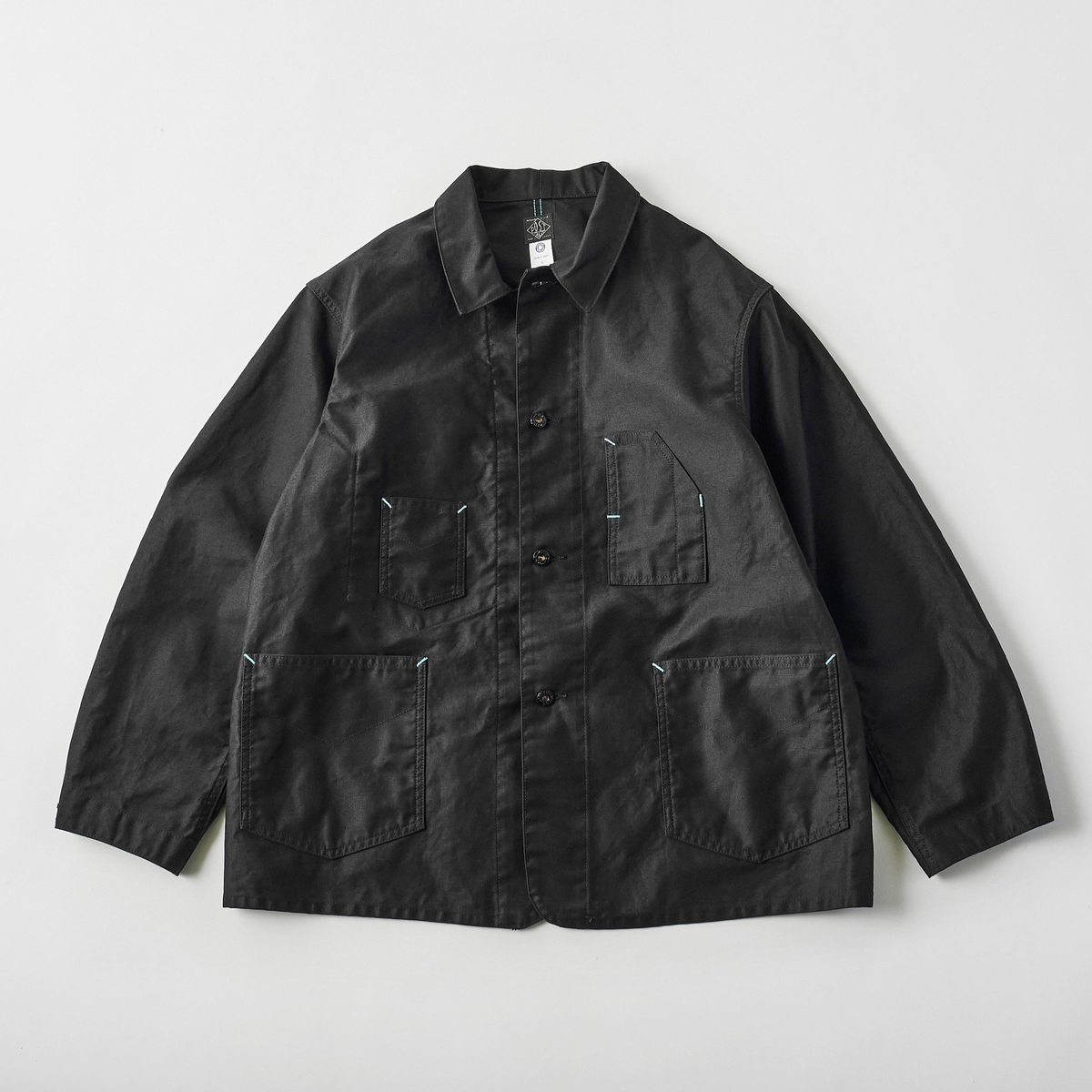 POST O'ALLS/DeLuxe Railroader ブラックモールスキン POST O'ALLS 【 ポストオーバーオールズ 】De Luxe Railroader 2 8oz