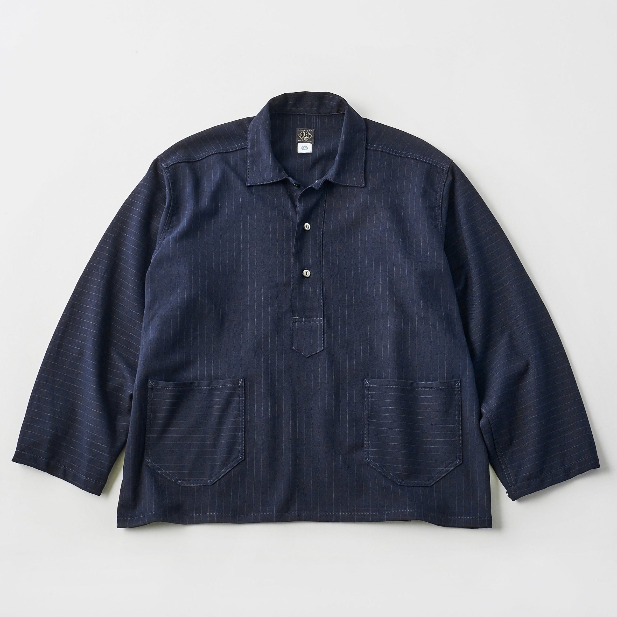 #3207-PSS CRAFTMASTER 3 : poly suiting stripe navy