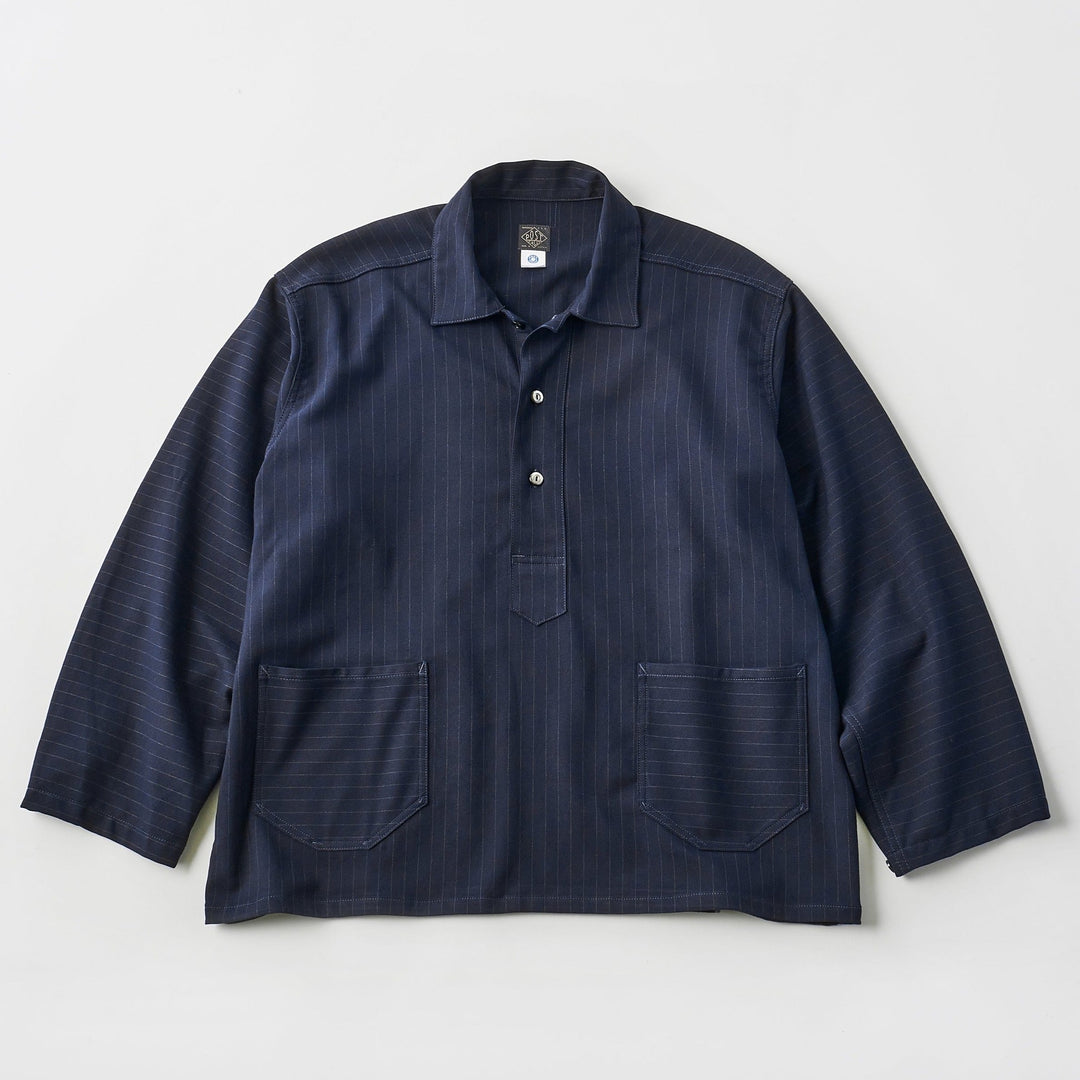 3207-PSS CRAFTMASTER 3 : poly suiting stripe navy – POST OʼALLS