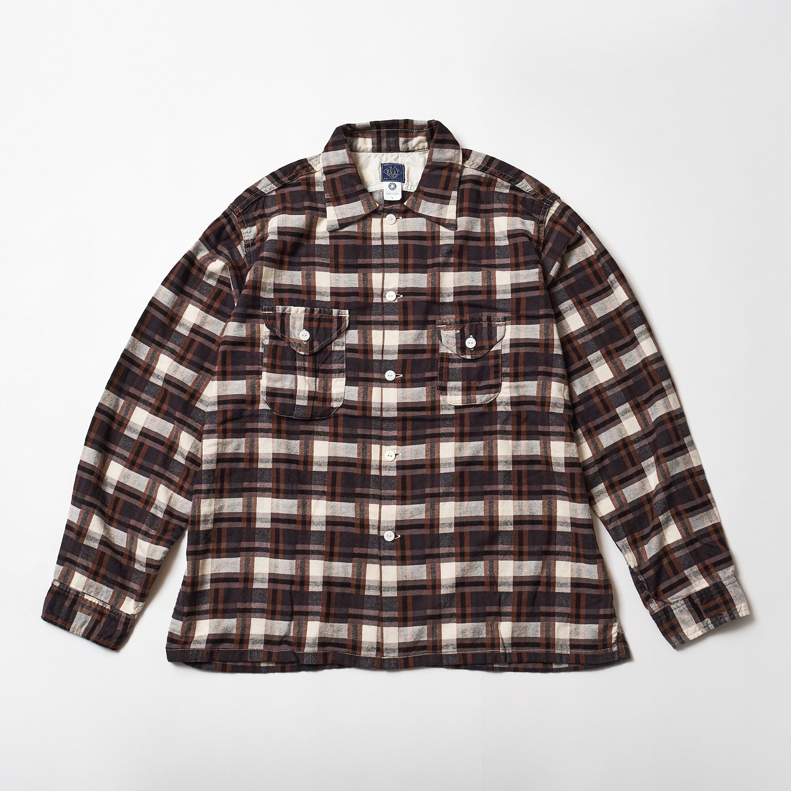 #3209 EZ Cruzer CF7 : cotton flannel plaid gray x brown 
