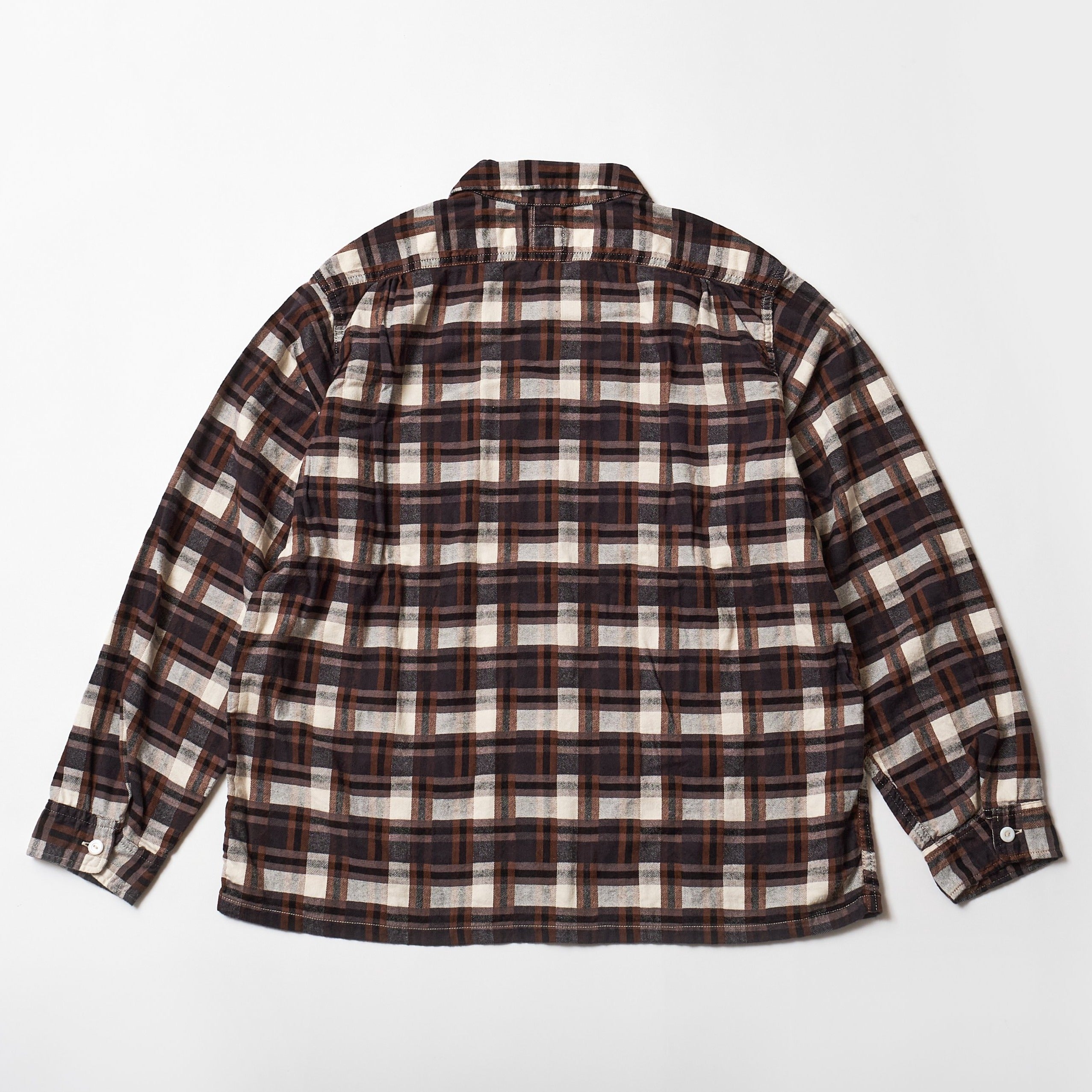 #3209 EZ Cruzer CF7 : cotton flannel plaid gray x brown 