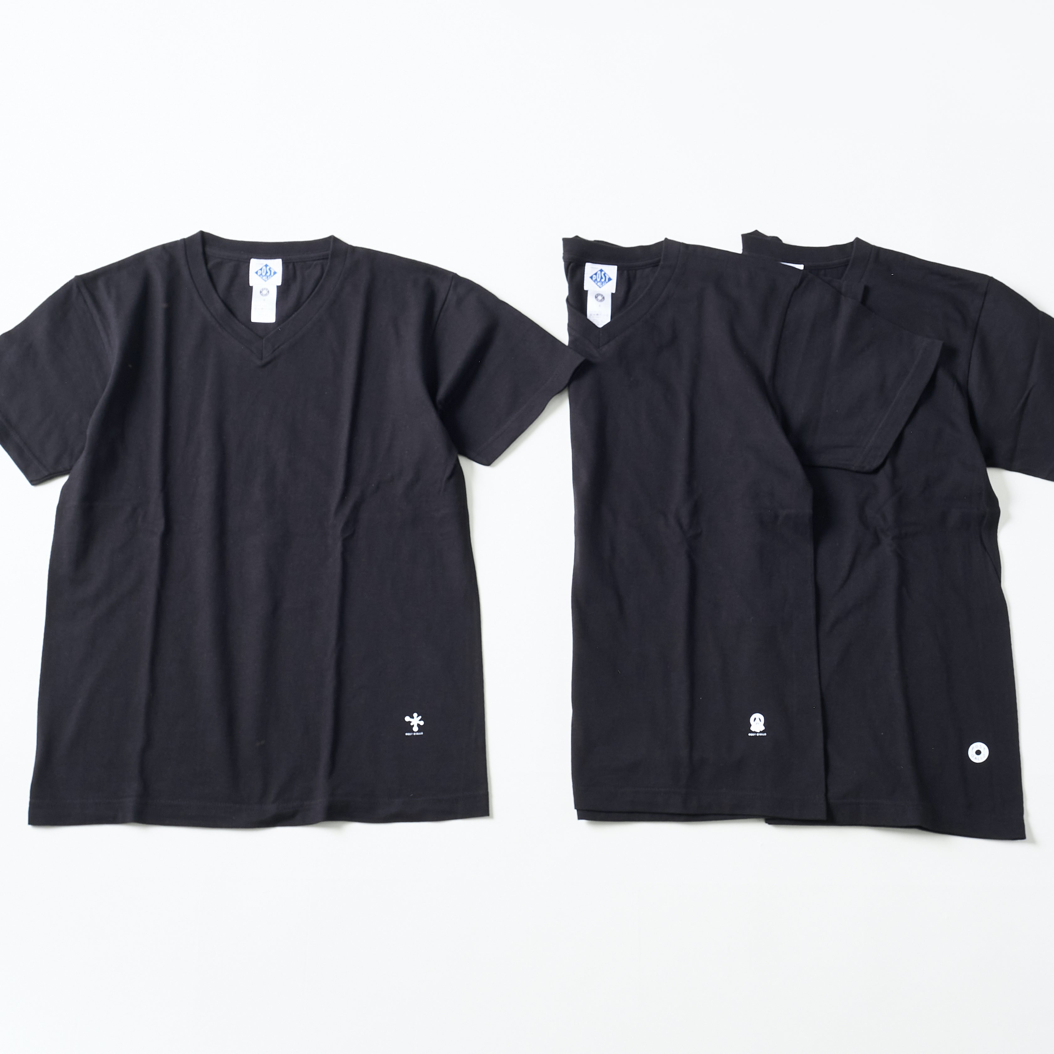 V neck 3pack tee Ver.2 (3PV2-BK) : black (Shop Special)