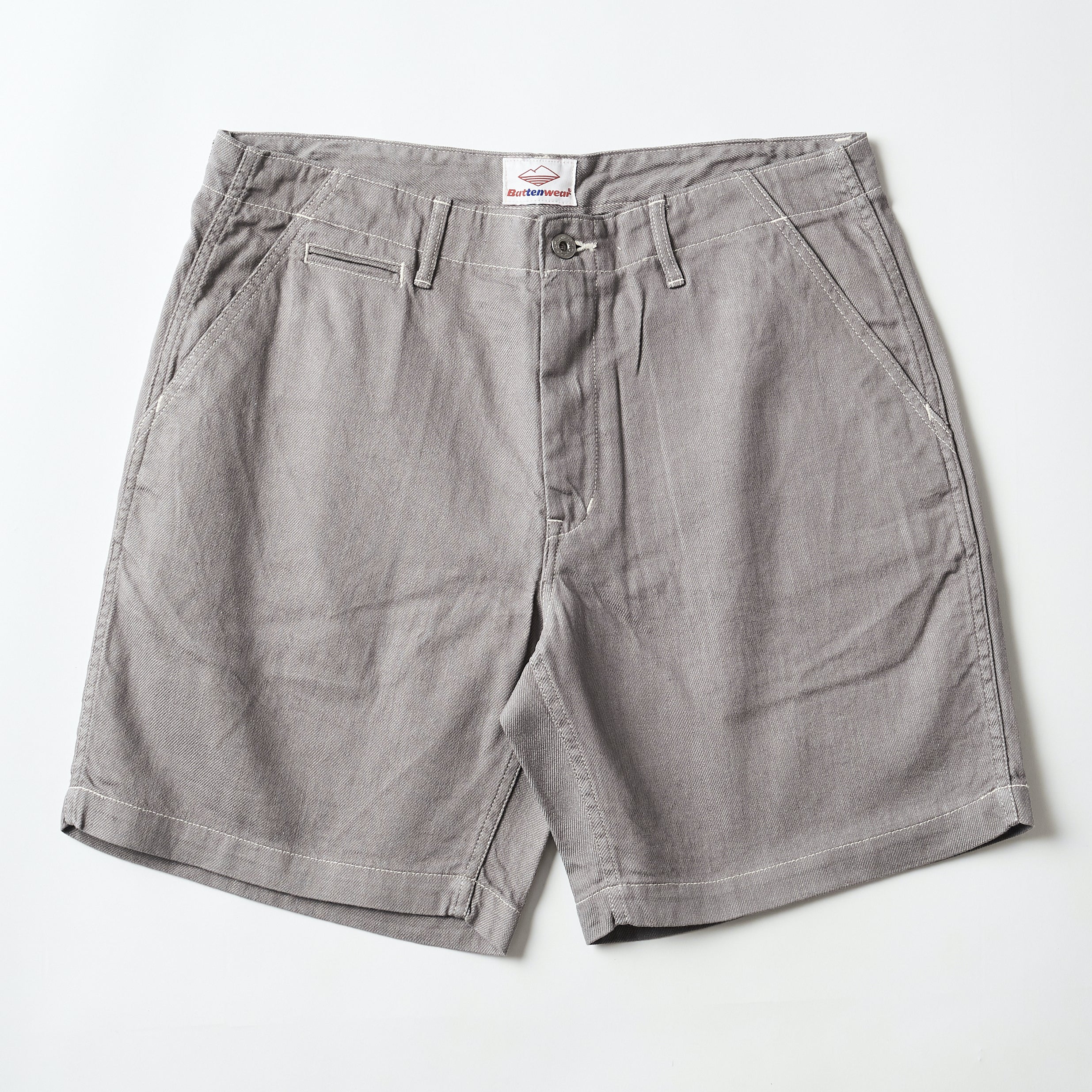 Post Overalls x Battenwear : New Maker Shorts Color Denim grey