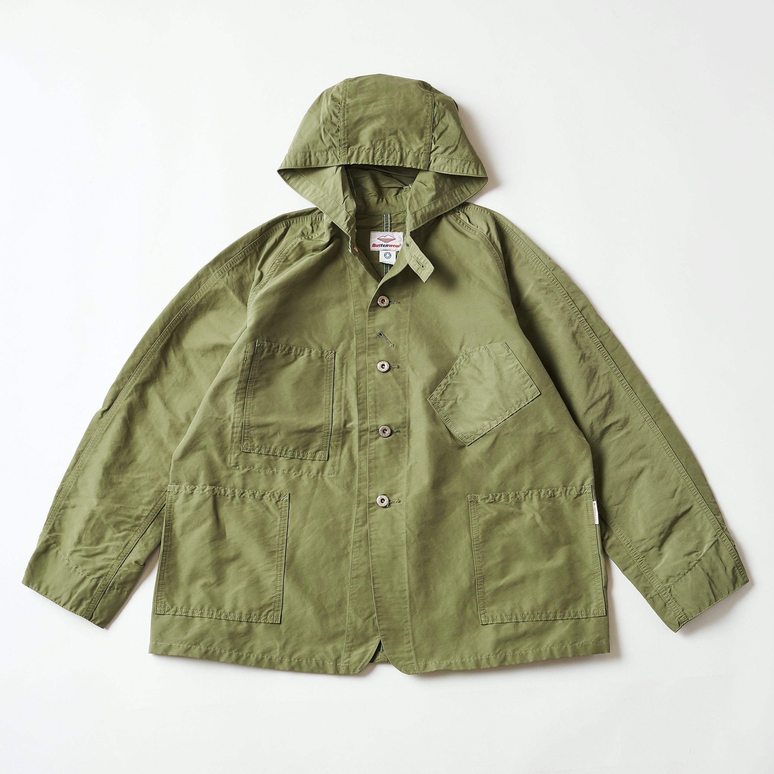 Post Overalls x Battenwear SWEETBEAR w/Hood : 60/40 Cloth olive