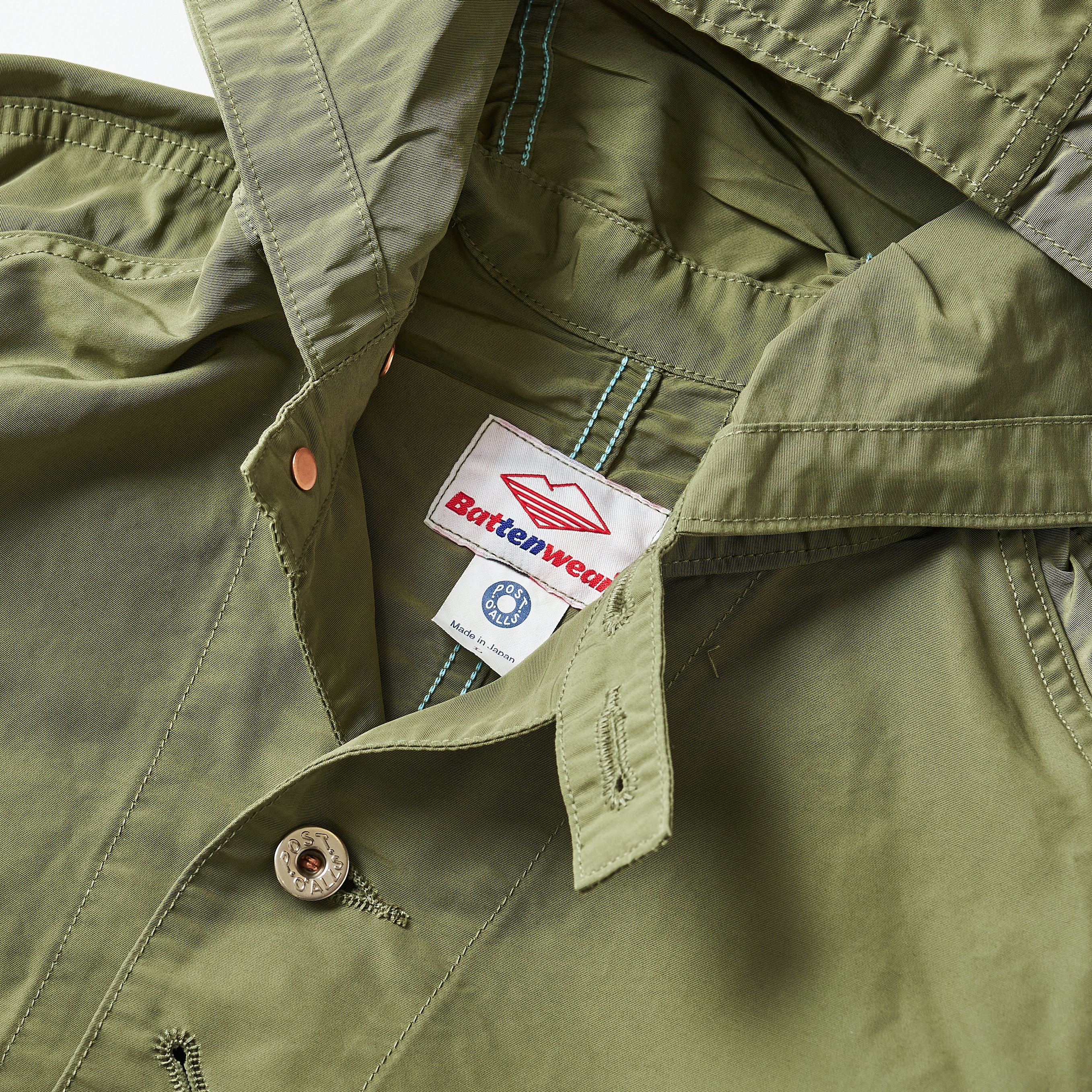 Post Overalls x Battenwear SWEETBEAR w/Hood : 60/40 Cloth olive